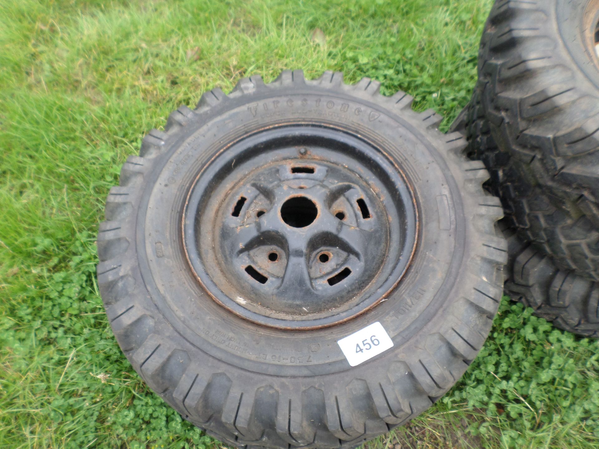 T & C mud tyres on 2 Rostyk Landrover/Range Rover rims & 2 Landrover rims, NO VAT - Image 2 of 2