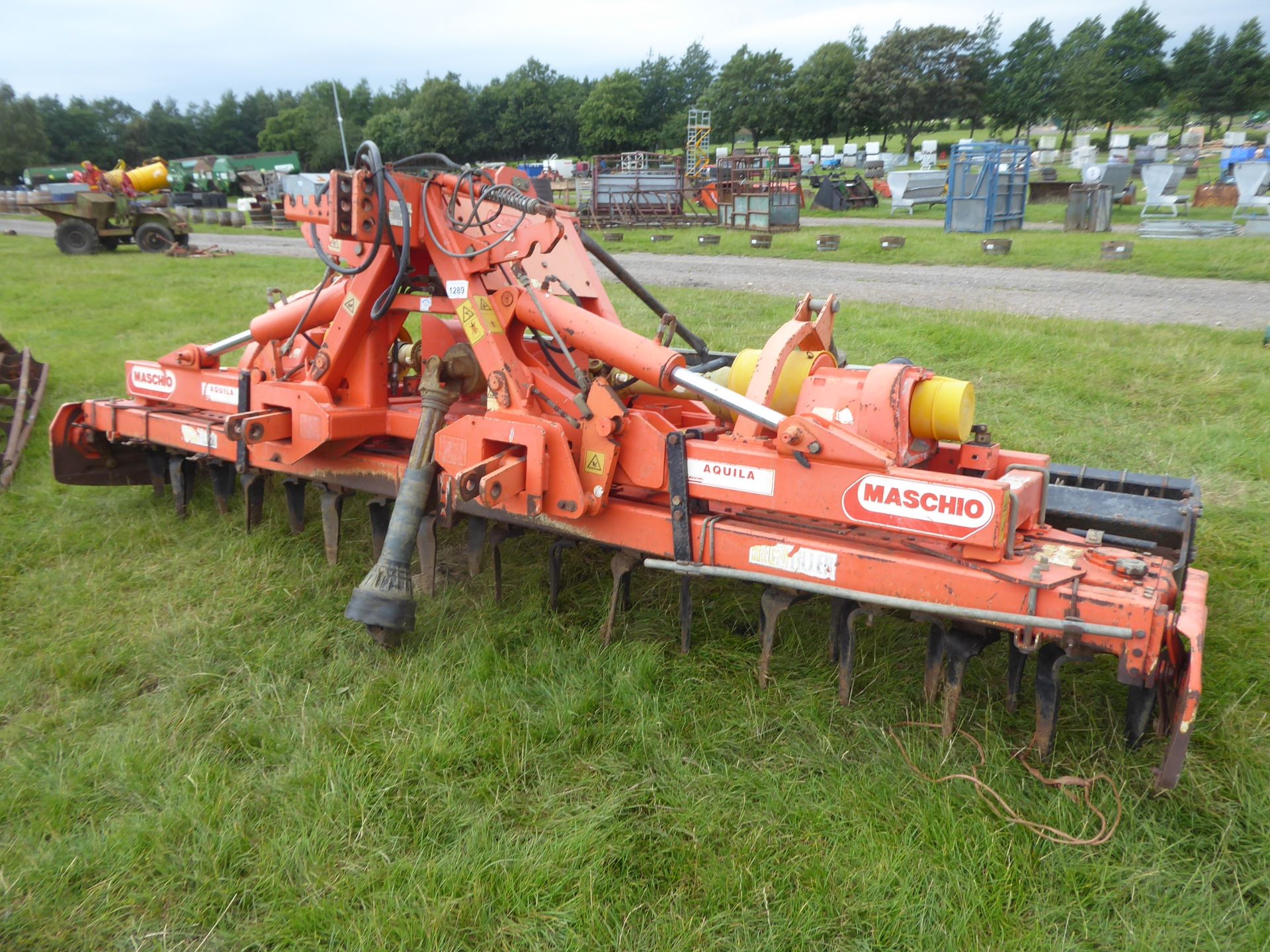 Maschio 4m folding power harrow with new tines, approx year 2002