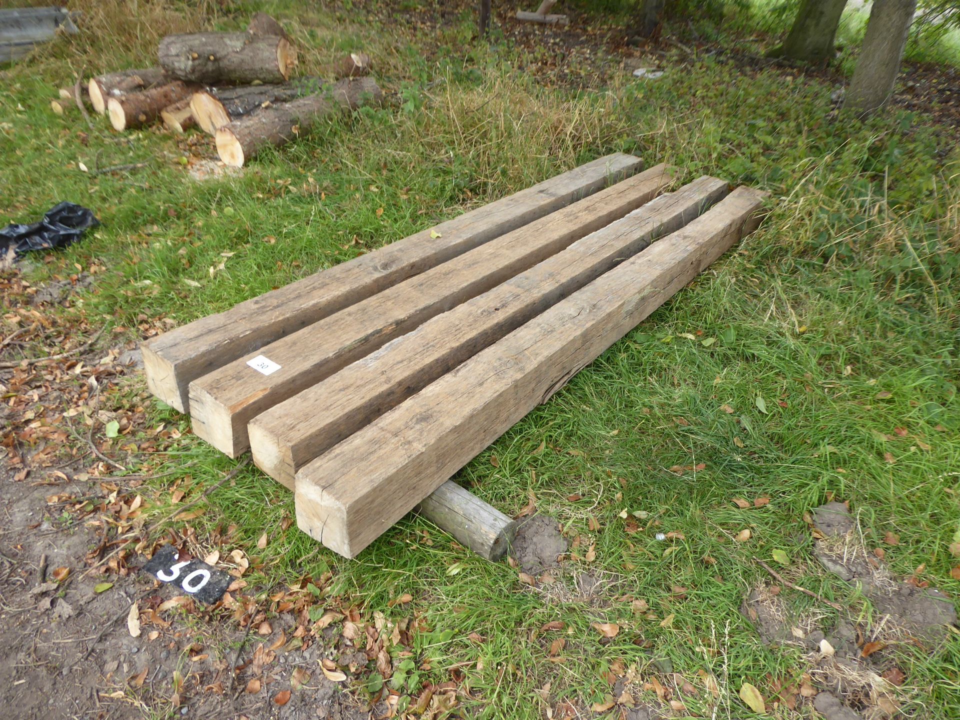 4 x oak beams 6x6, approx 2.7m long NO VAT
