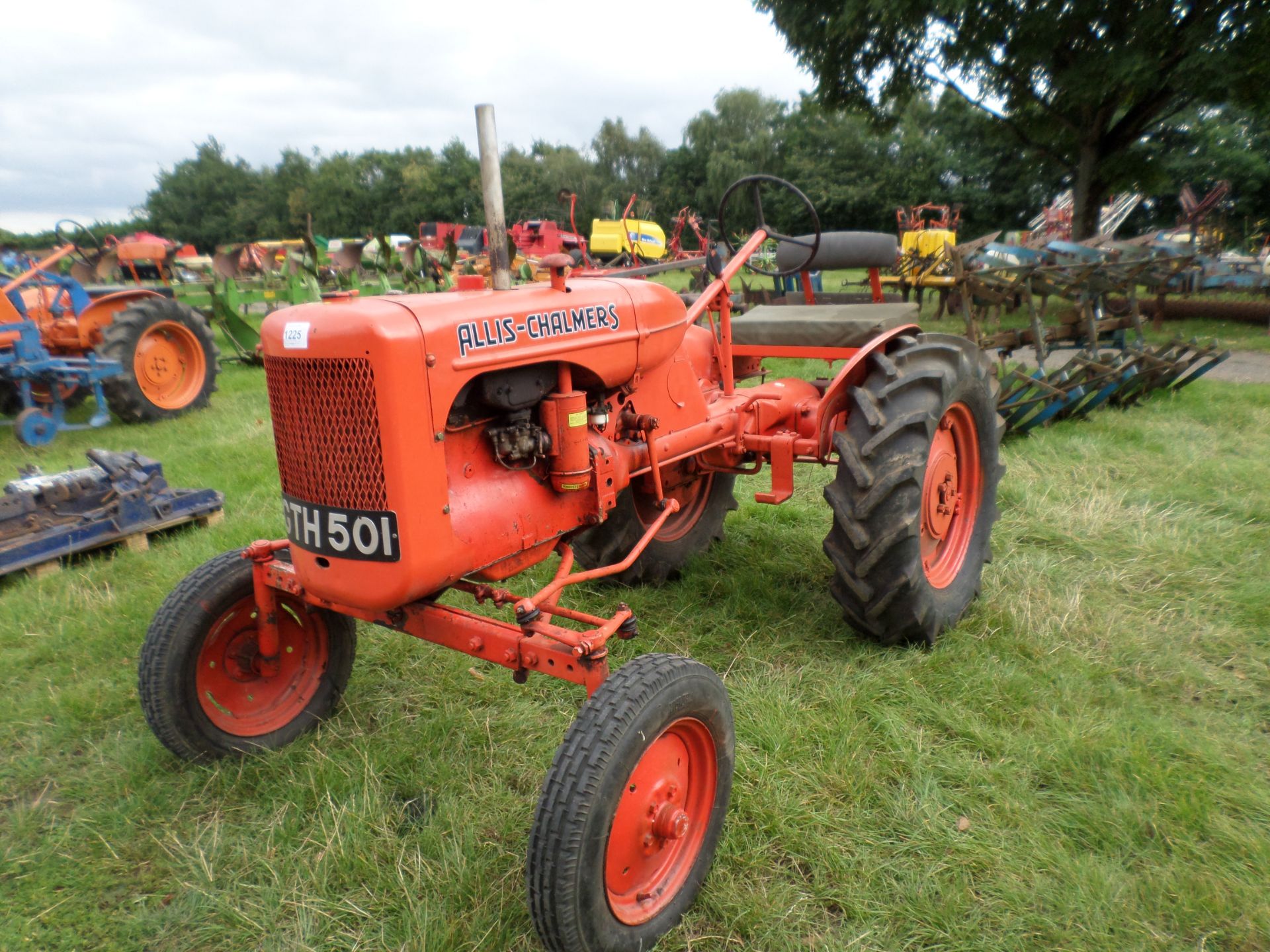 Allis Chalmers Model B tractor, registered November 1951, GTH 501 with old style buff logbook and
