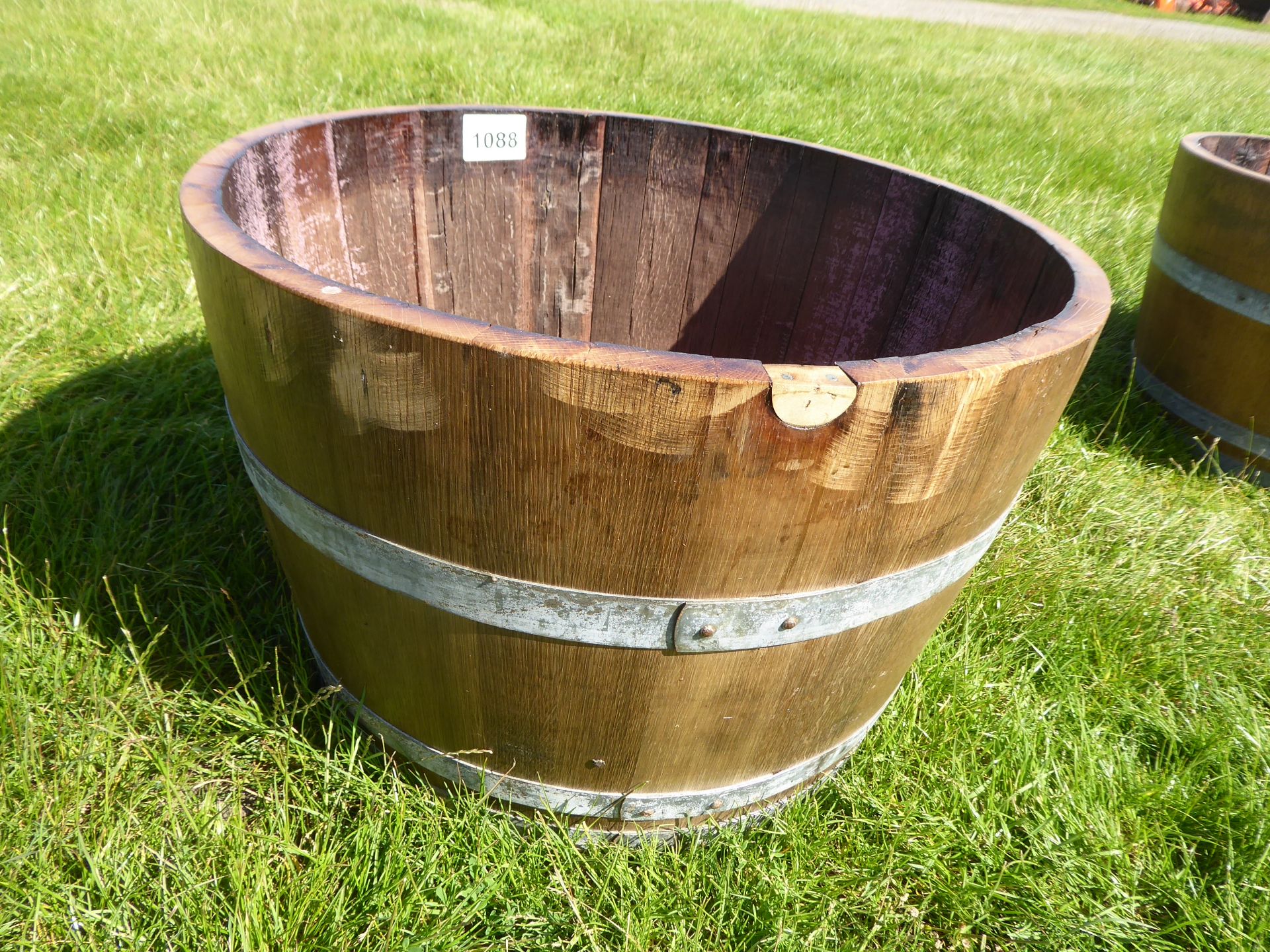 Half hogshead old whisky barrel planter NO VAT