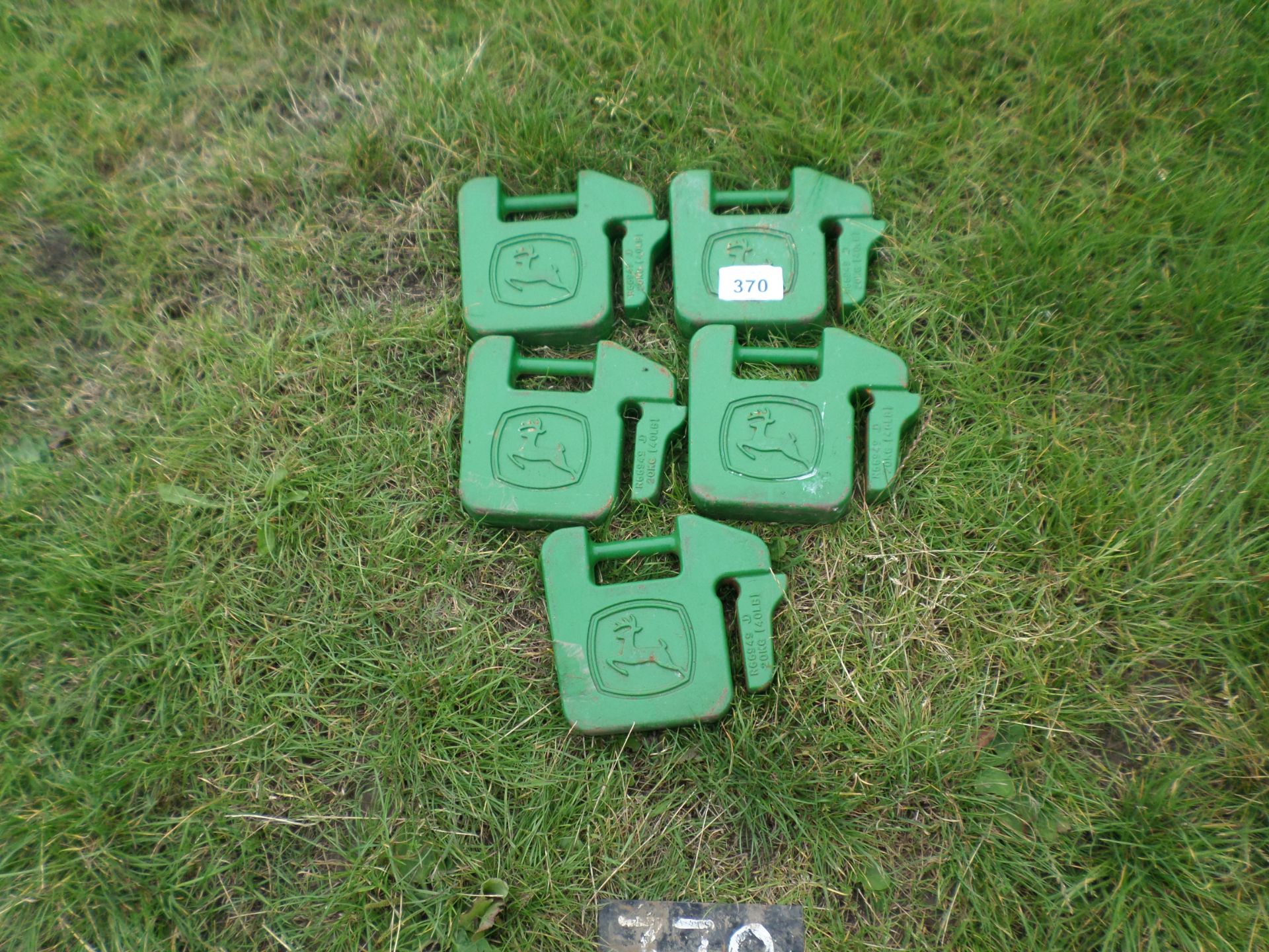 5 x John Deere 20kg weights NO VAT