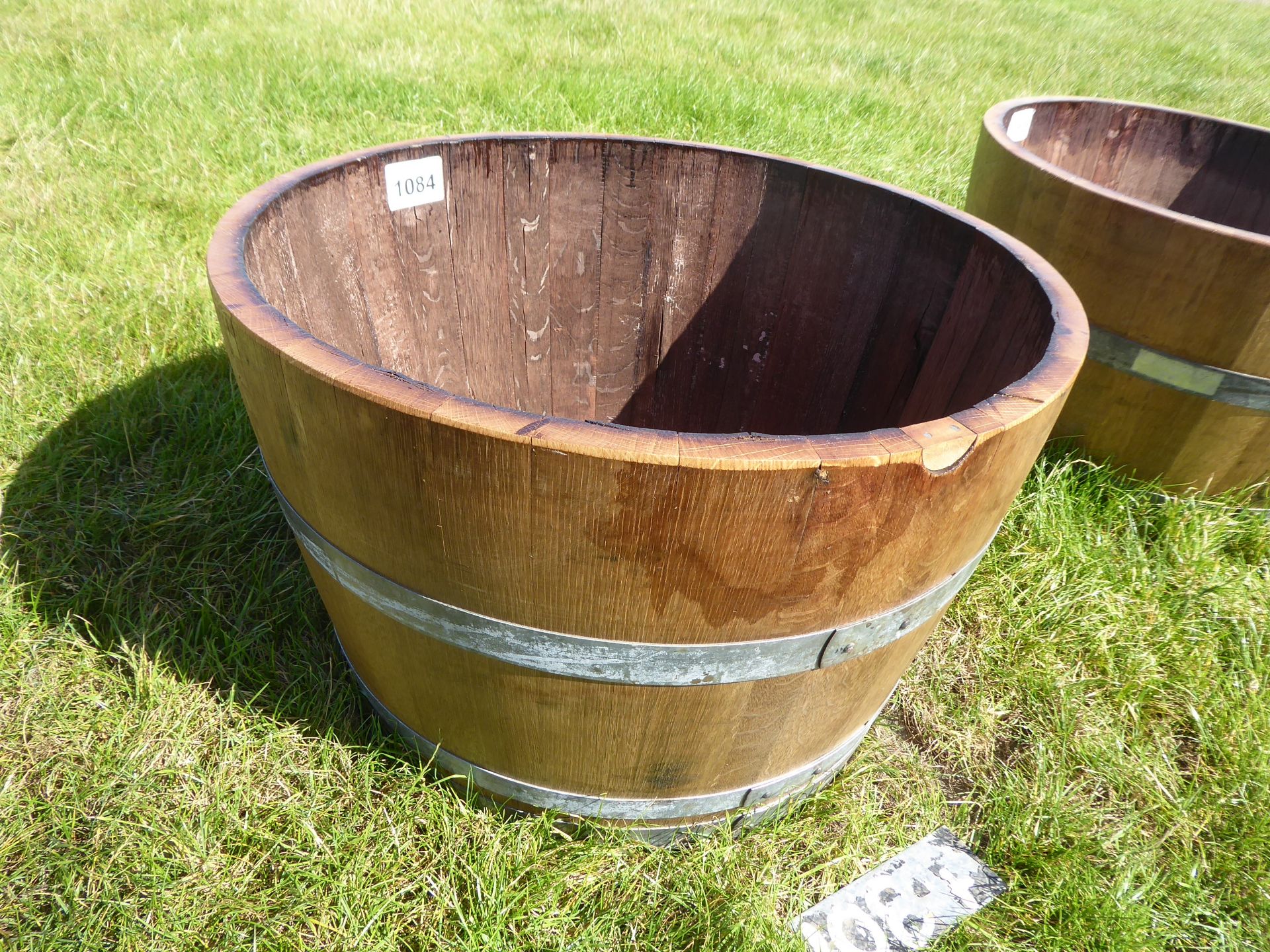 Half hogshead old whisky barrel planter NO VAT
