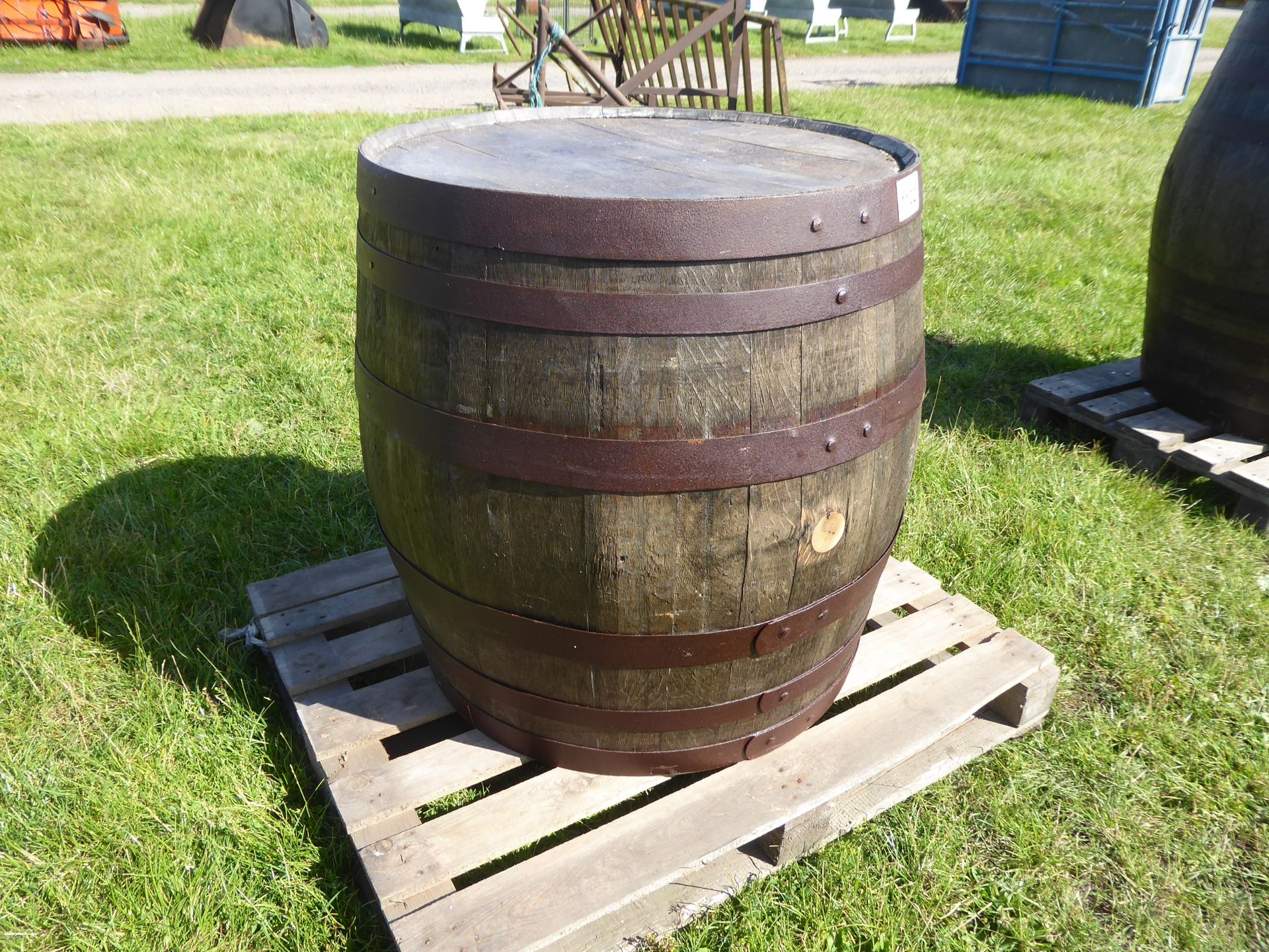 Old oak barrel table top size NO VAT