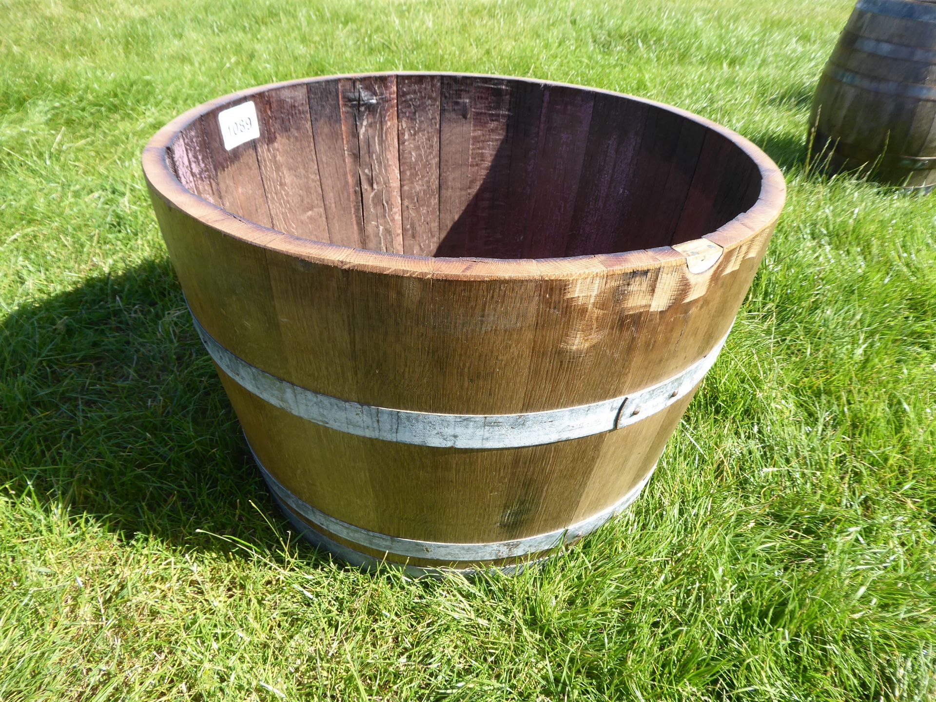 Half hogshead old whisky barrel planter NO VAT