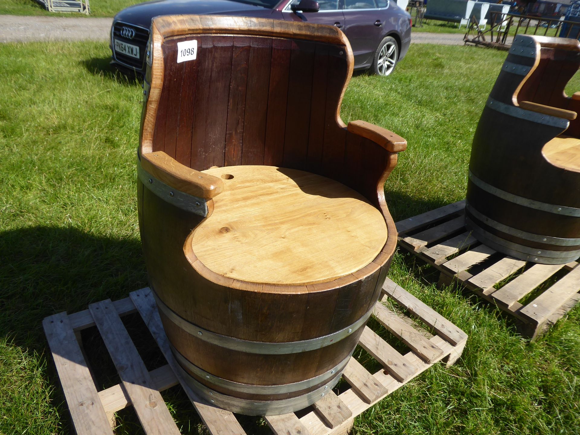 Oak barrel chair NO VAT