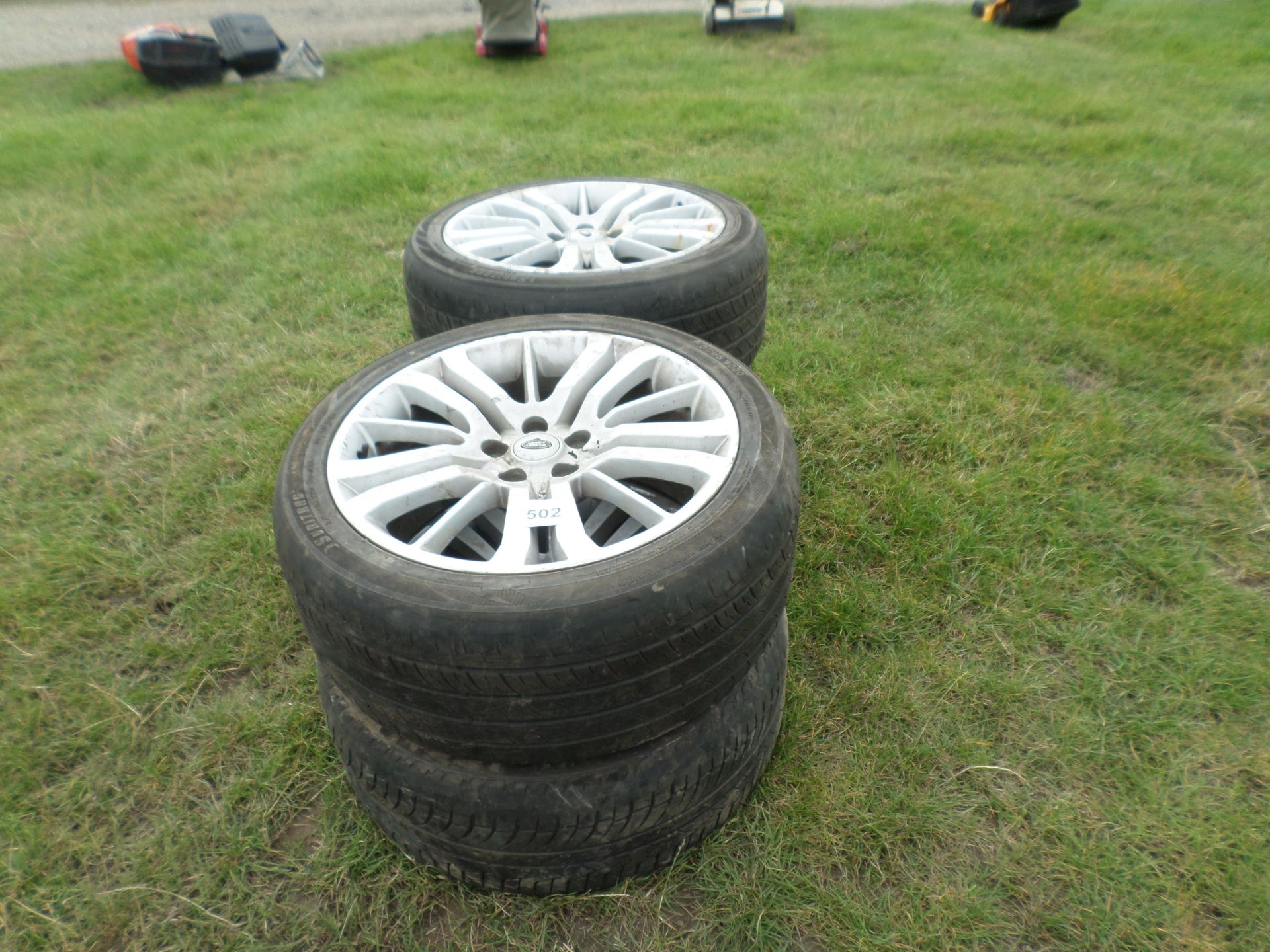 4 Landrover tyres on aluminium rims NO VAT