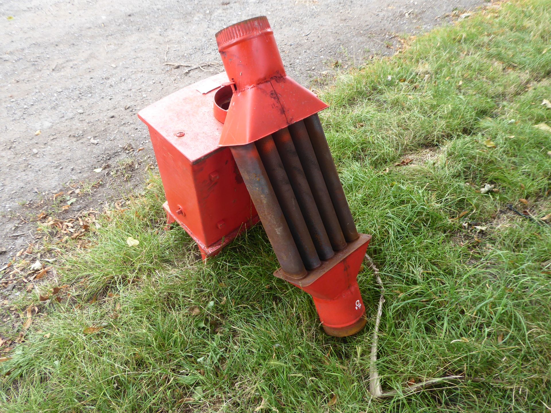 Log burner with home made radiator NO VAT - Image 2 of 2