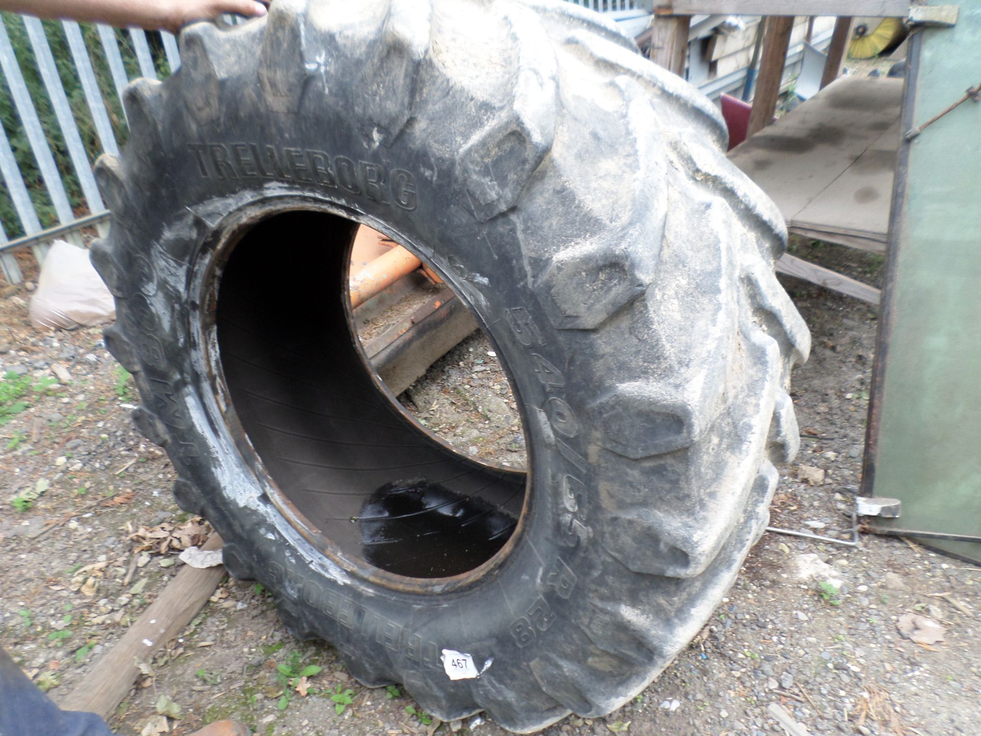 Pair of 540/65R28 Trelleborg TM800 radial tyres approx 15\% sound