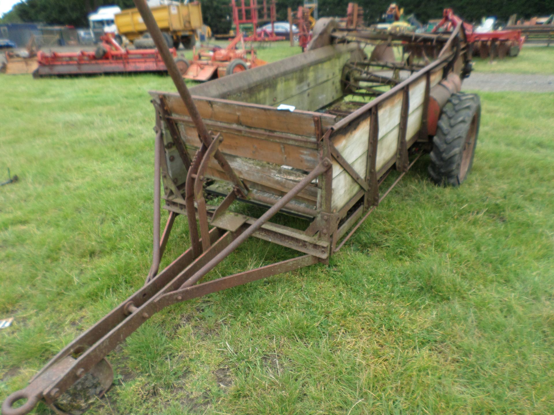 Massey Ferguson tractor drawbar muck spreader, c. 1950s