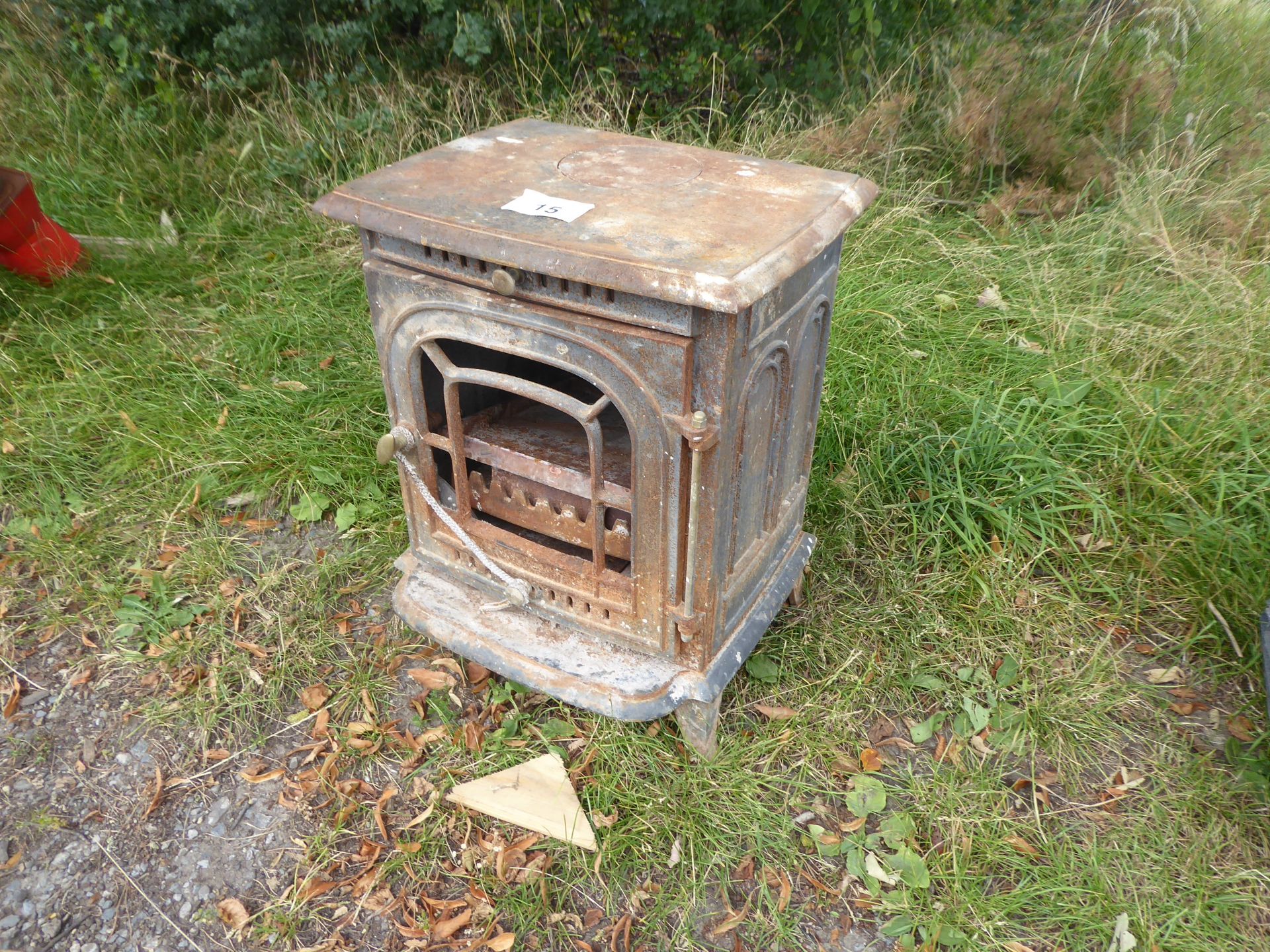 Log burner, needs new glass NO VAT