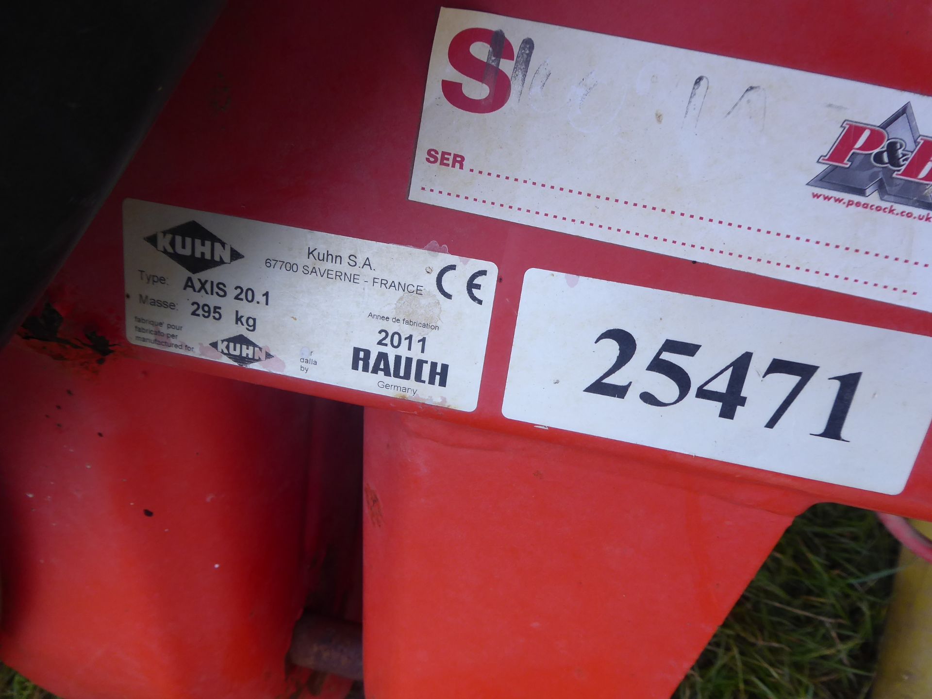 Kuhn Axis 20.1 12-18m spreader hardcoated discs, 2011, GWO - Image 2 of 4
