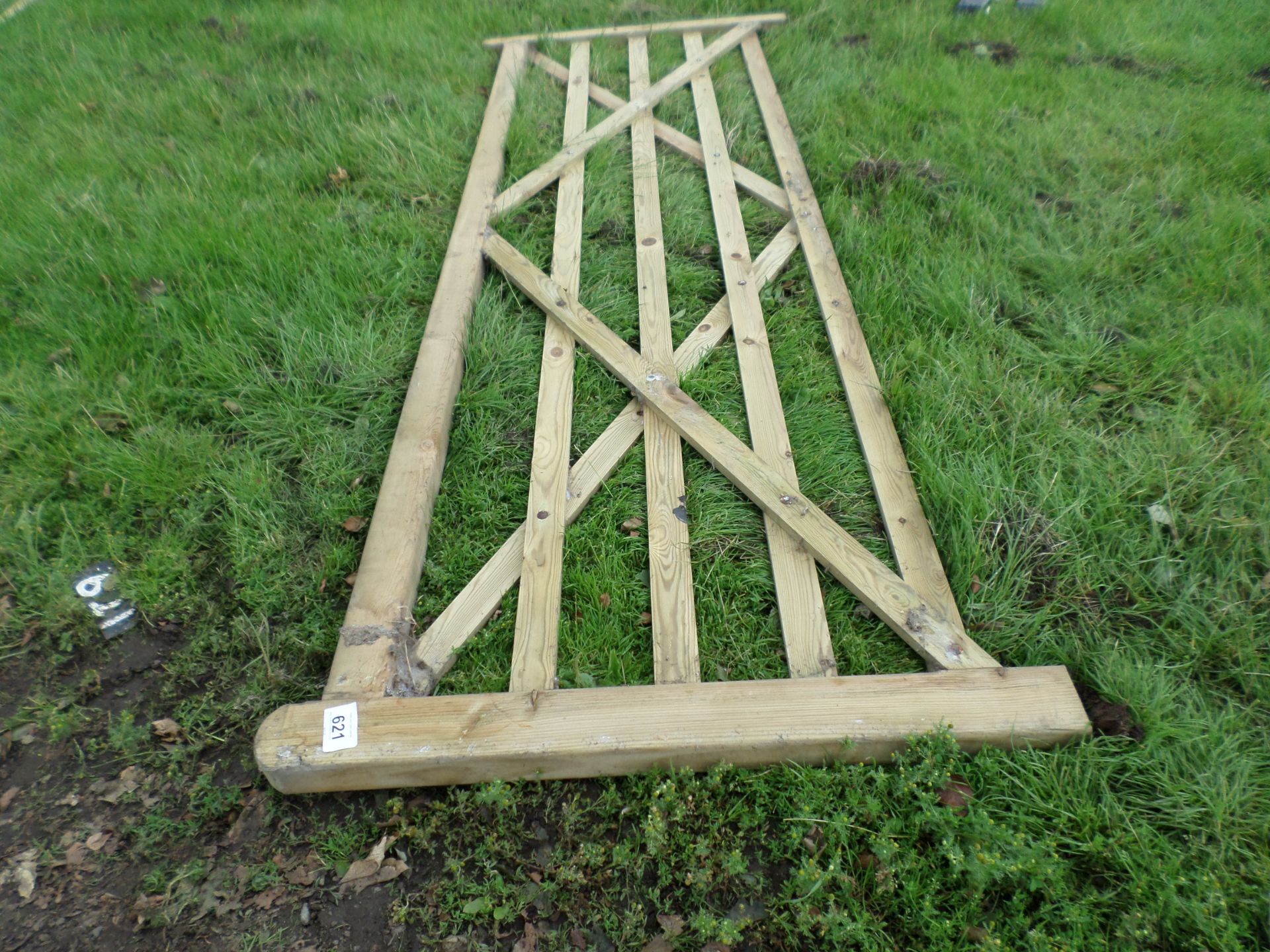 5-bar tanalised wooden gate, 3.3m - Image 2 of 2