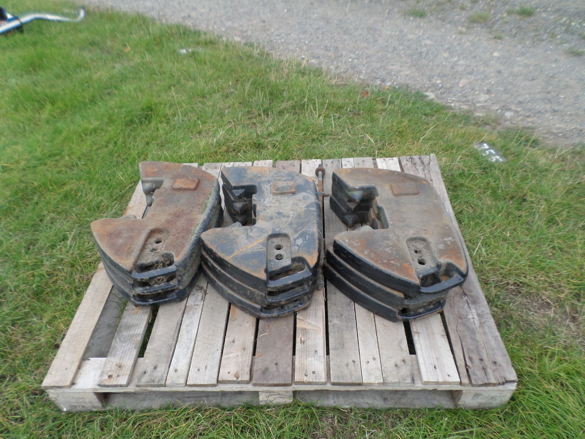9 x Case MX tractor weights