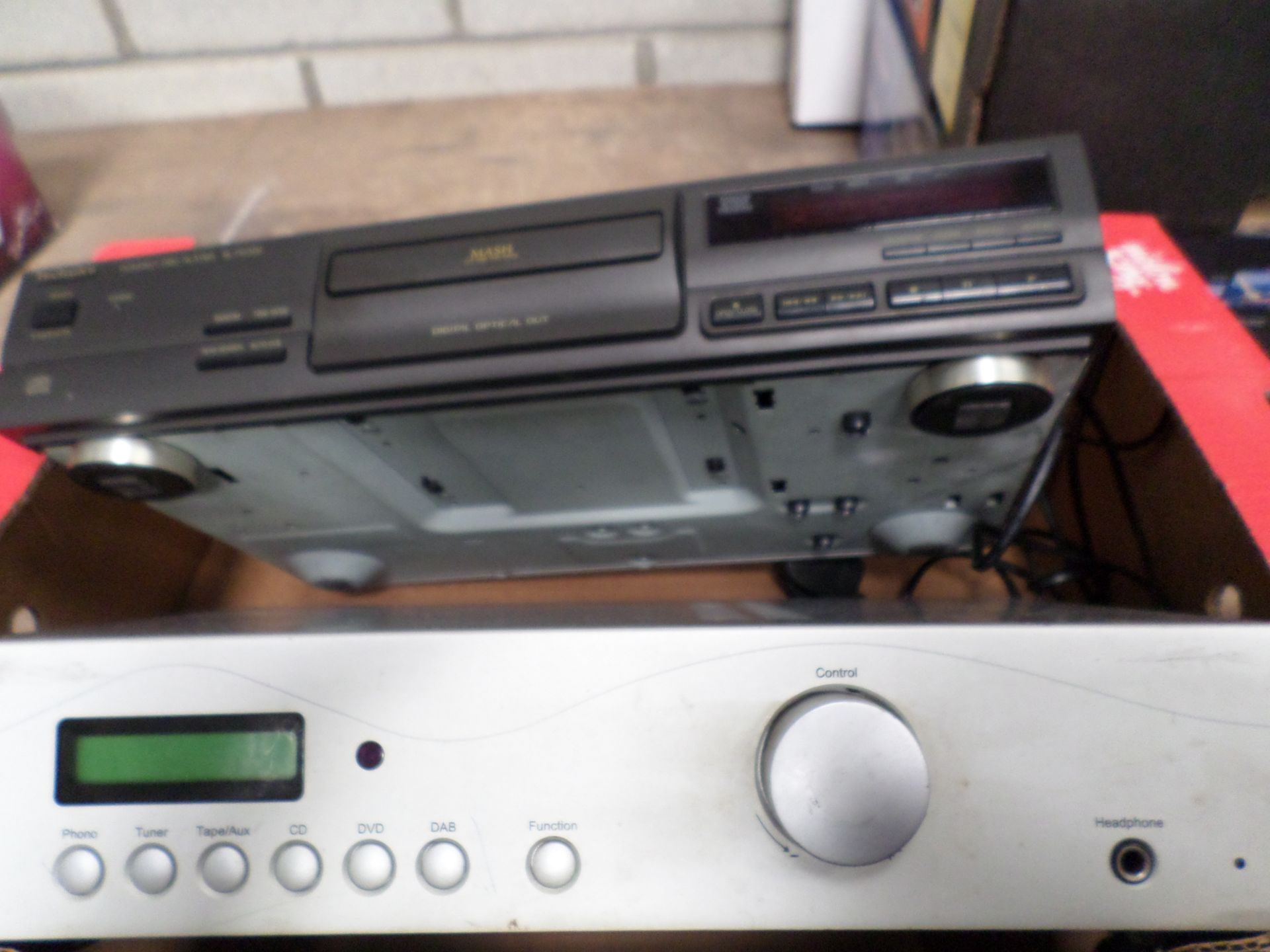 Technics CD Player. 1xAS amp.2x Memorex speakers