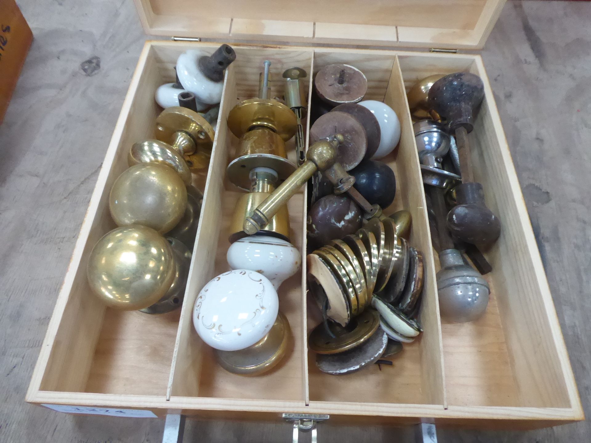 Collection of old door knobs