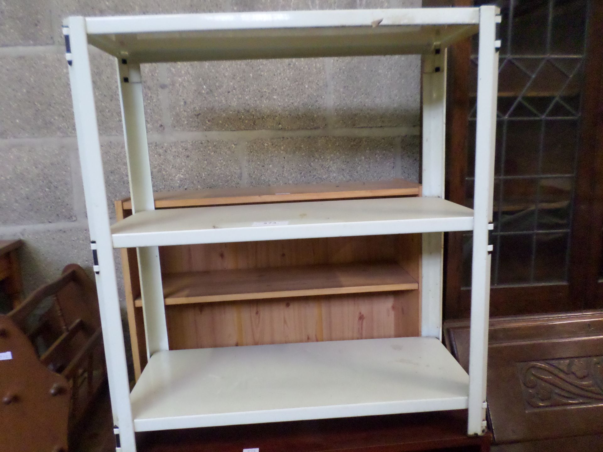 2 bookcases, shelf unit