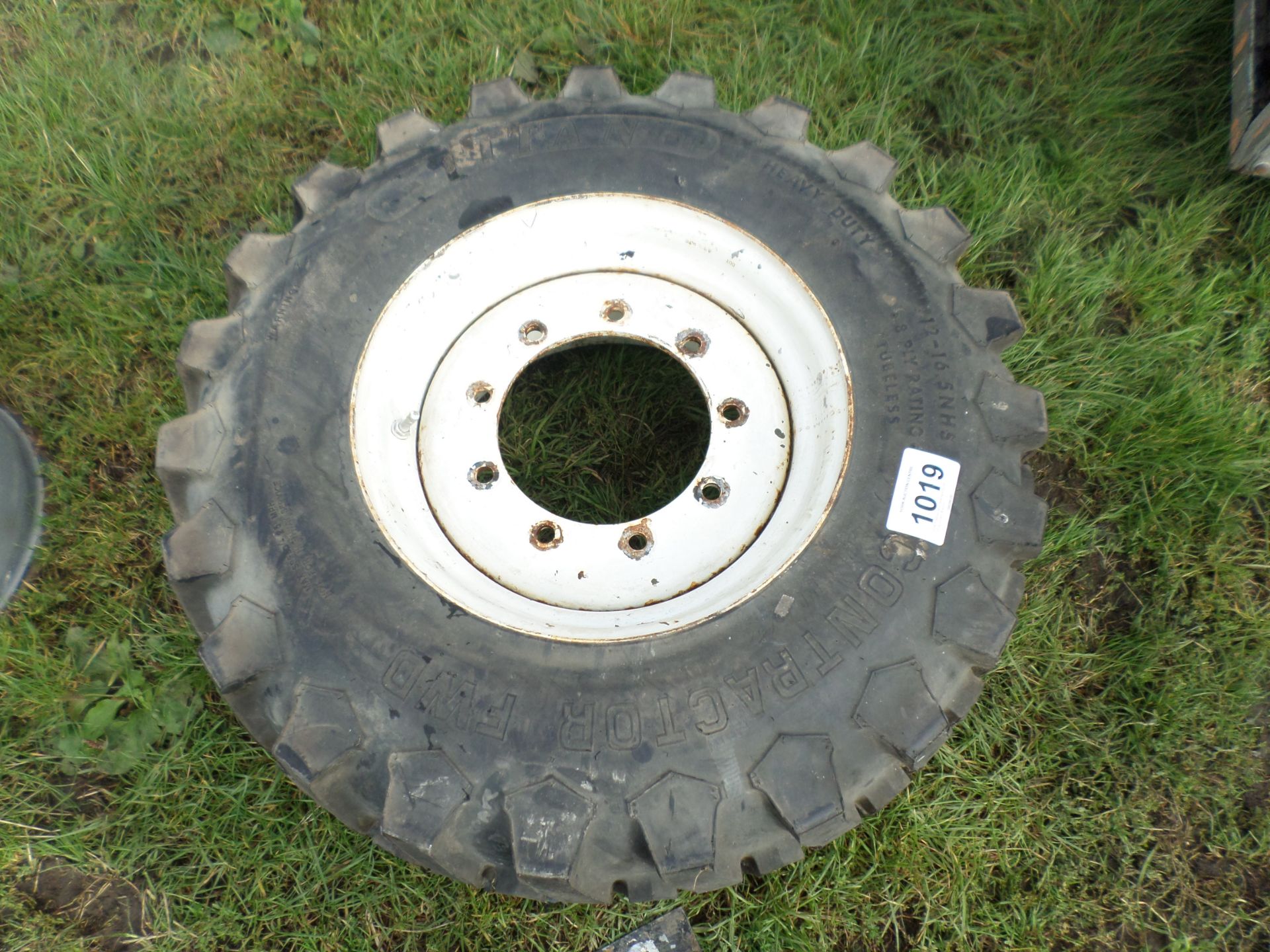 12/16.5 wheel and new tyre to fit cherry picker 9-stud NO VAT - Image 2 of 2