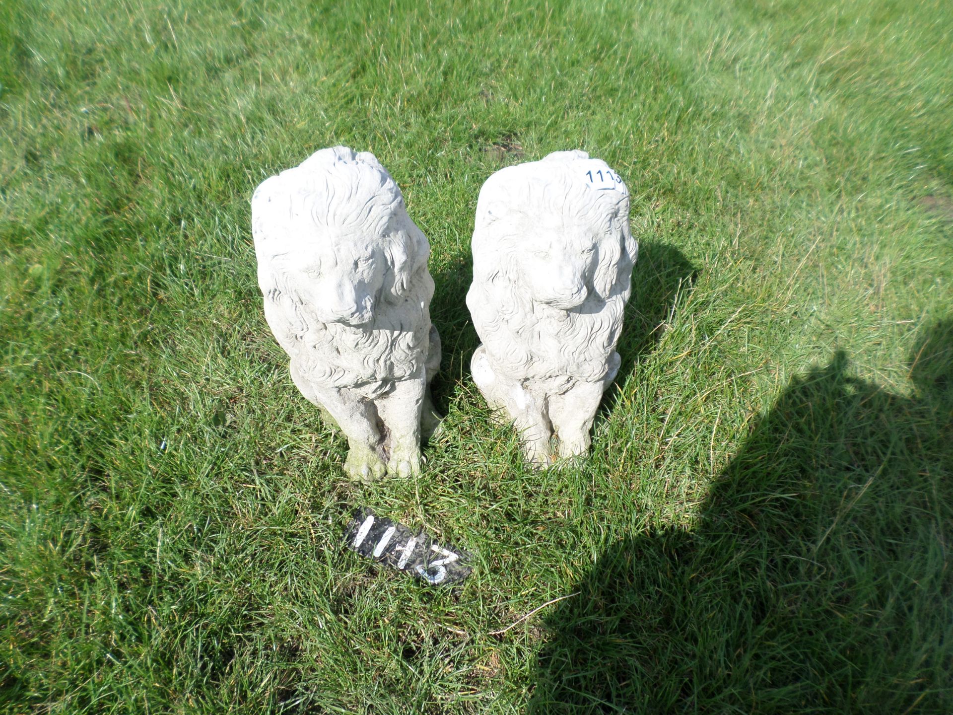 Pair of lion statues NO VAT