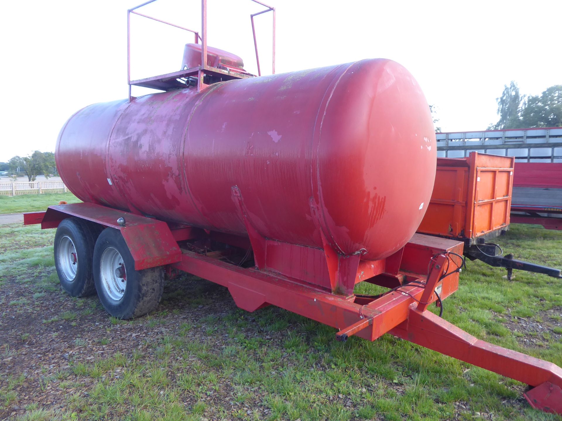 Triffitt 12,000ltr bowser on tandem axle with super singles and chemical storage box
