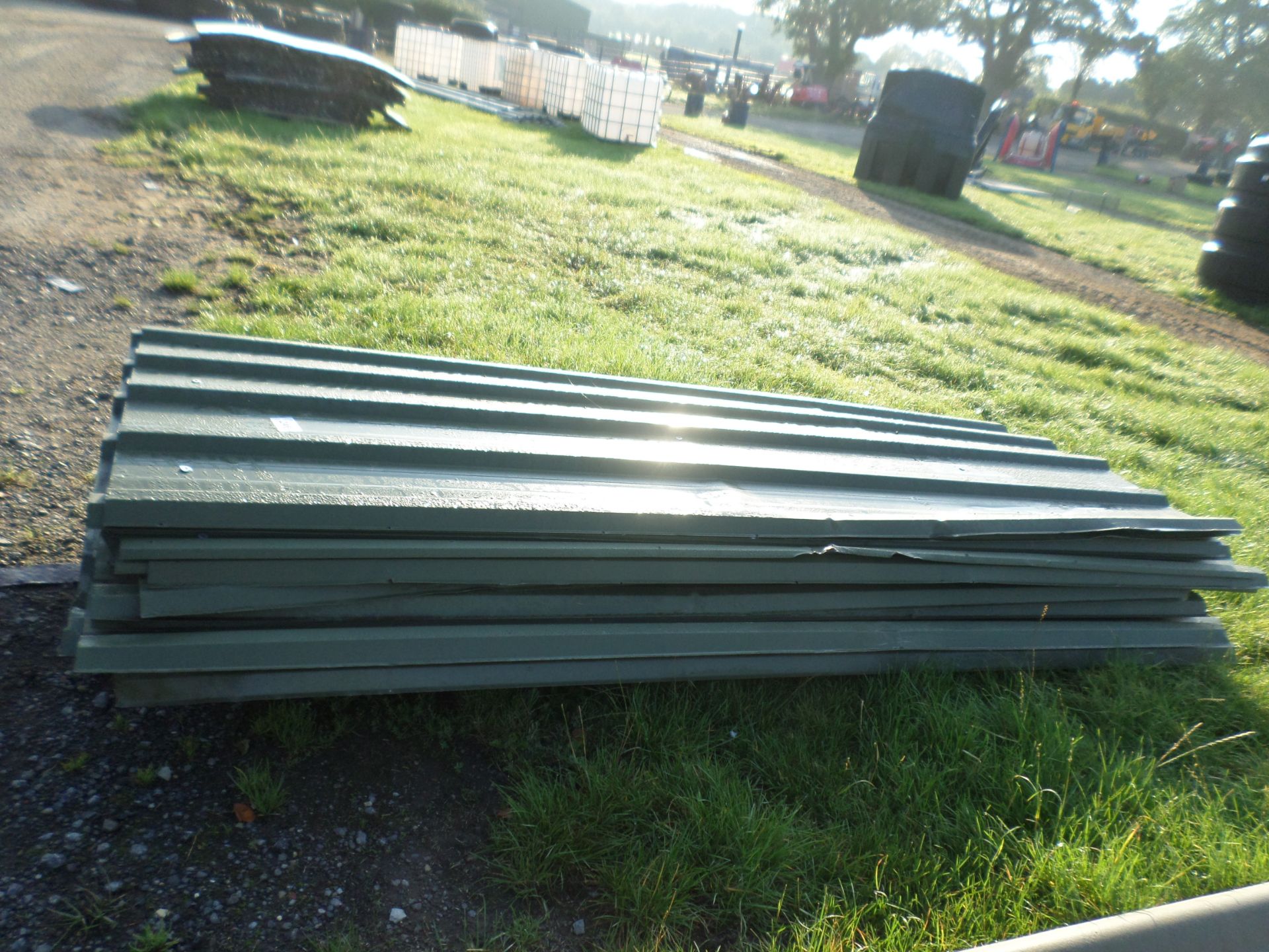 Quantity of green 3.1m tin sheets, approx 22 - Image 2 of 2