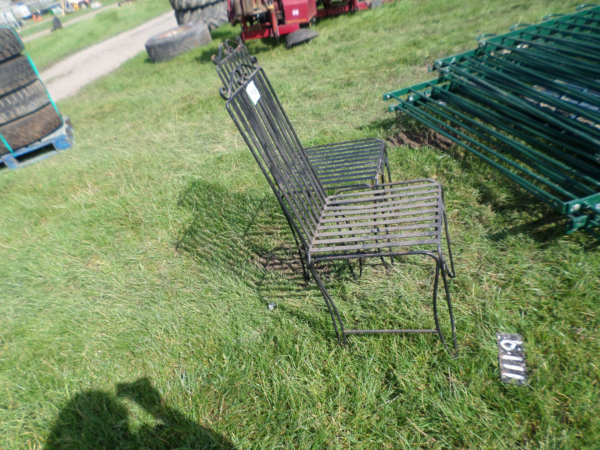 2 metal garden chairs - Image 2 of 2