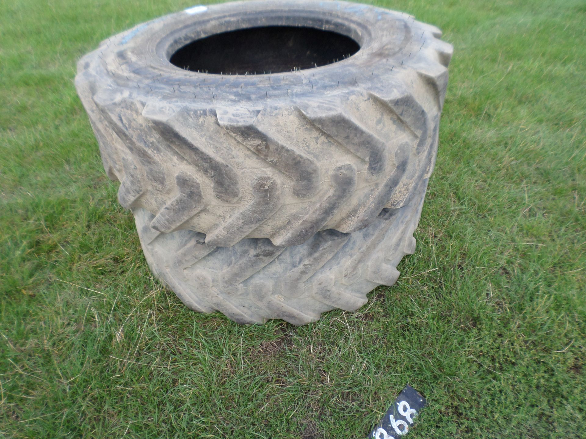 2 part worn Michelin tyres 400/80/24 NO VAT