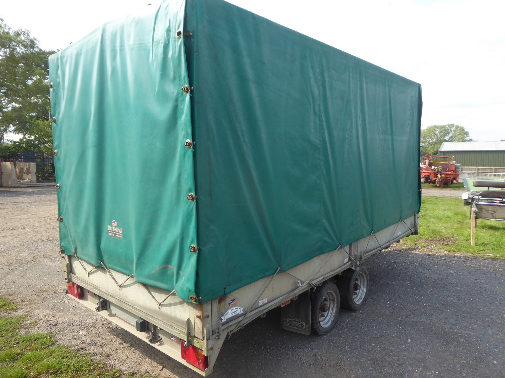 Graham Edwards 2014 14' x 7' wide 31/2 ton trailer c/w canvas cover - Image 3 of 3