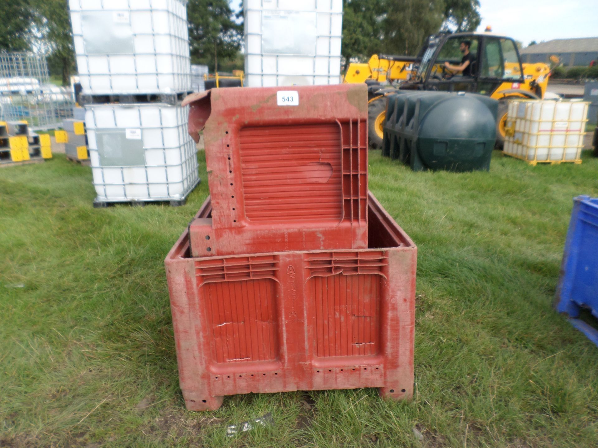 2 x forklift type dolav material boxes