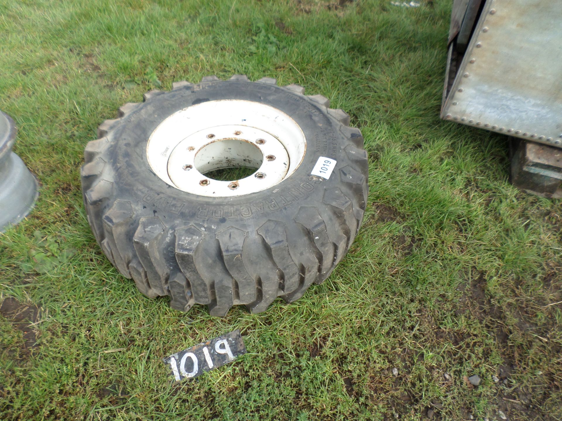 12/16.5 wheel and new tyre to fit cherry picker 9-stud NO VAT
