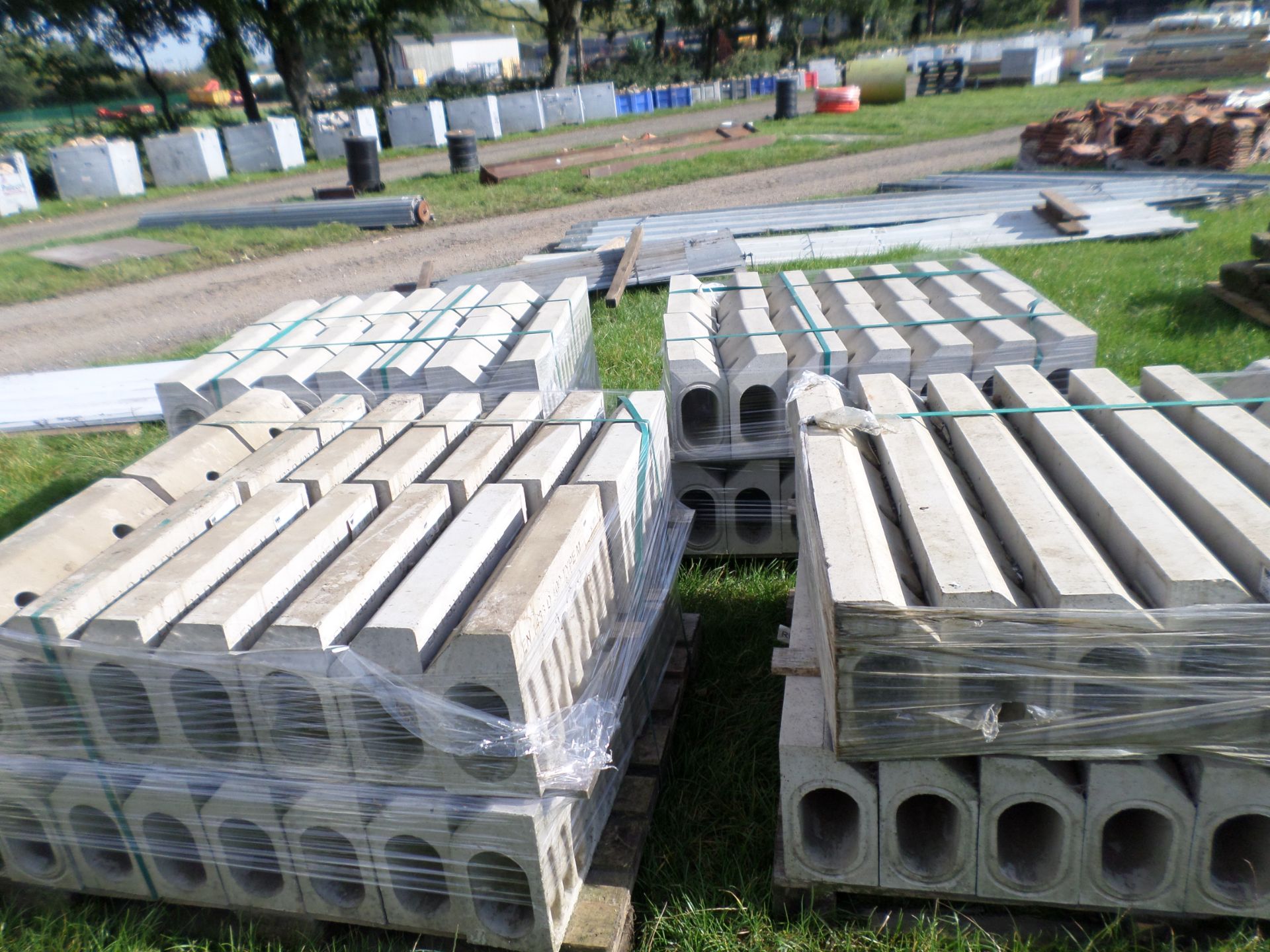 4 pallets of unused drainage kerbs, 14m per pallet