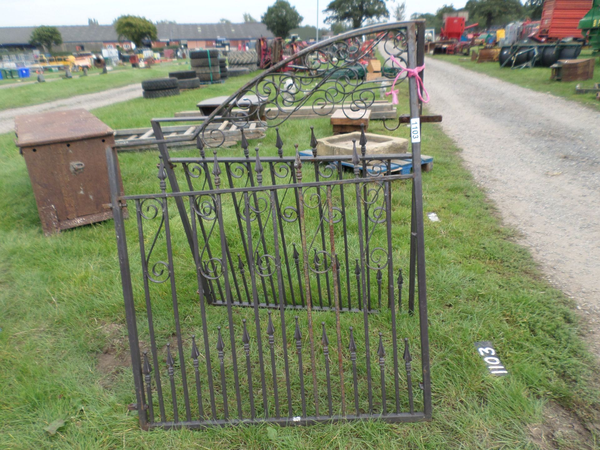 2 metal driveway gates