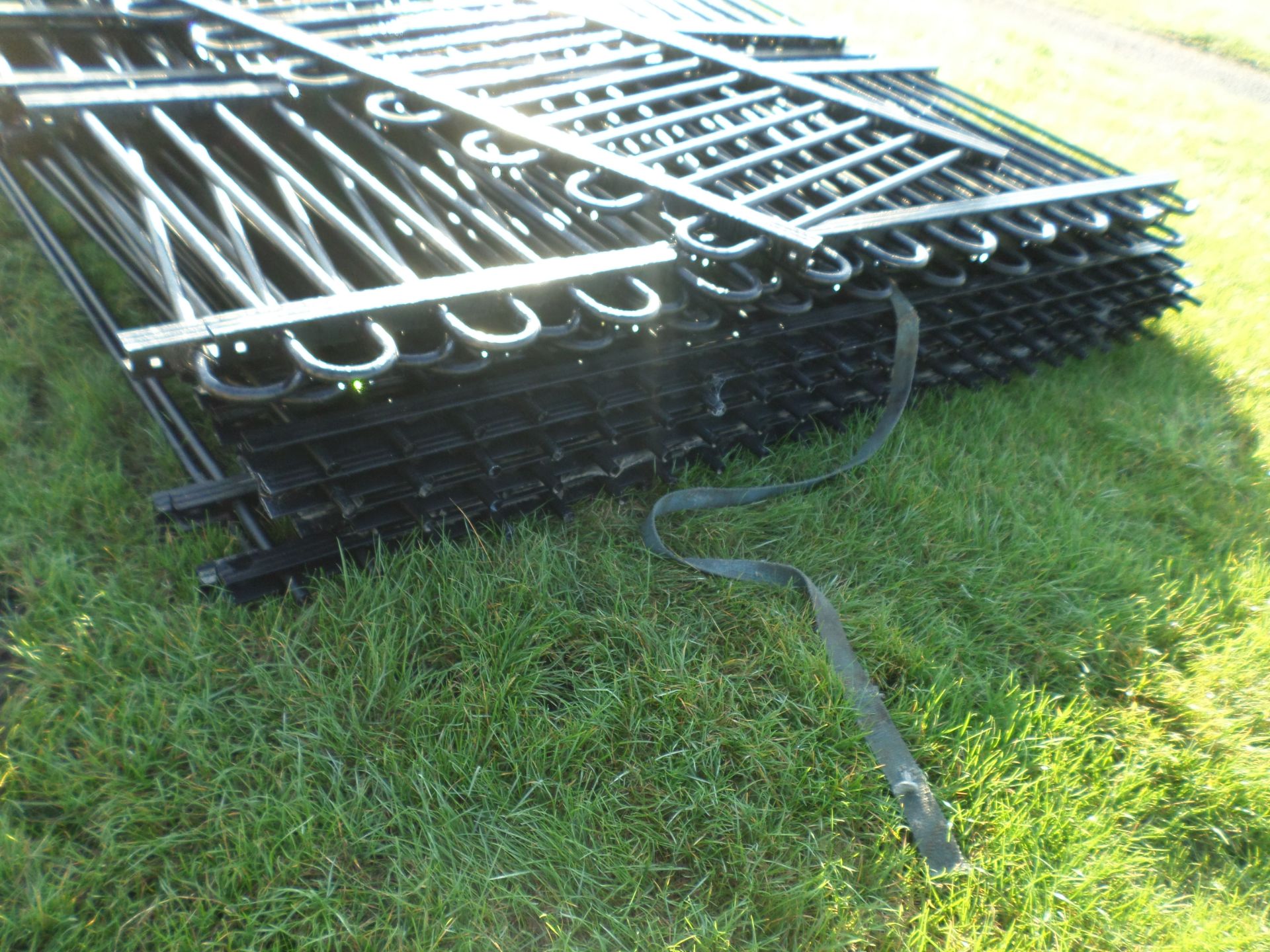 Large quantity of new bow top metal fencing NO VAT - Image 2 of 2