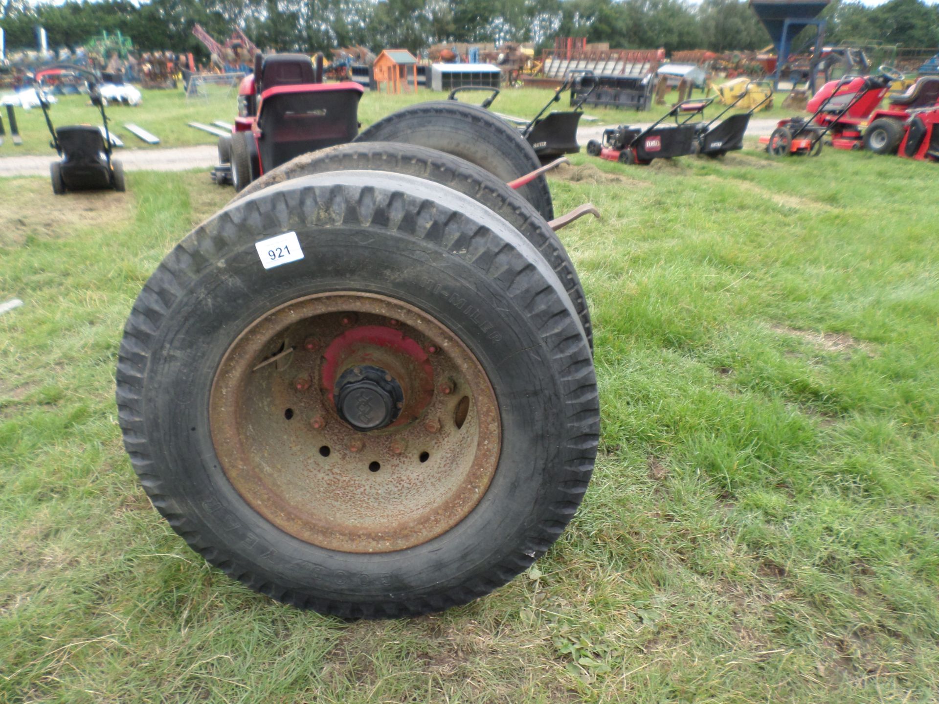 Axle with wheels - Image 2 of 2