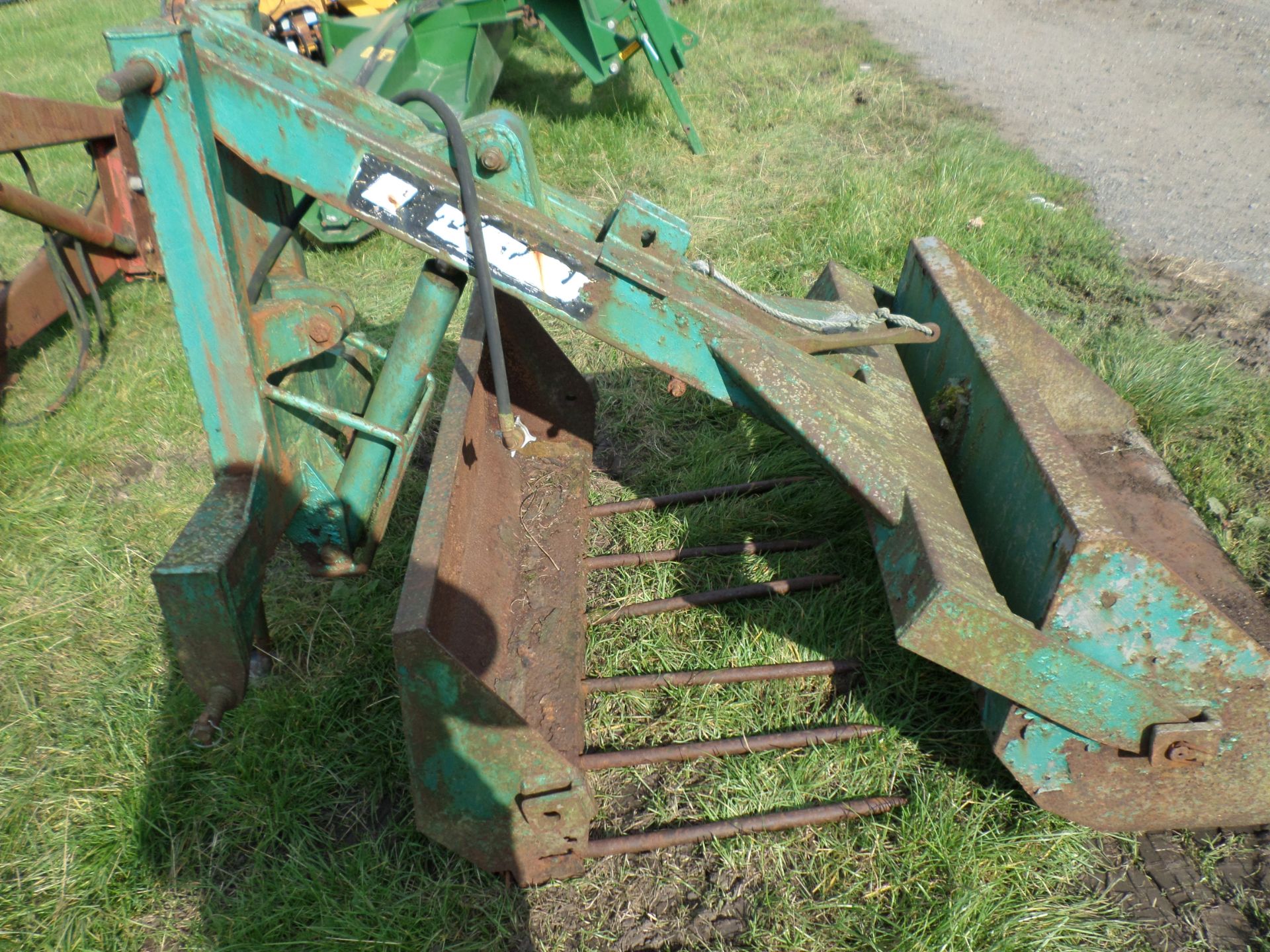 Tanco rear loader c/w bucket and fork, NO VAT