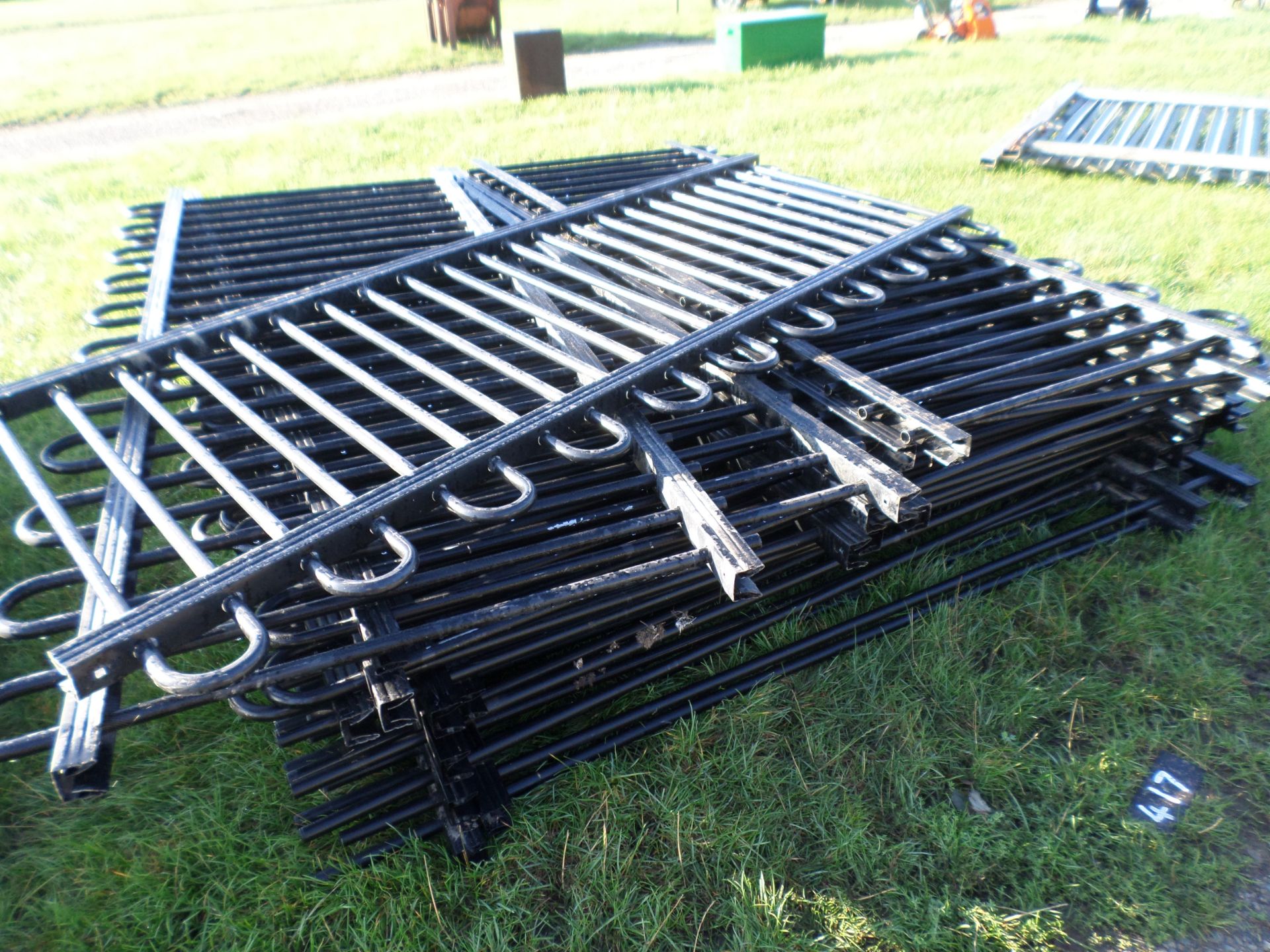 Large quantity of new bow top metal fencing NO VAT