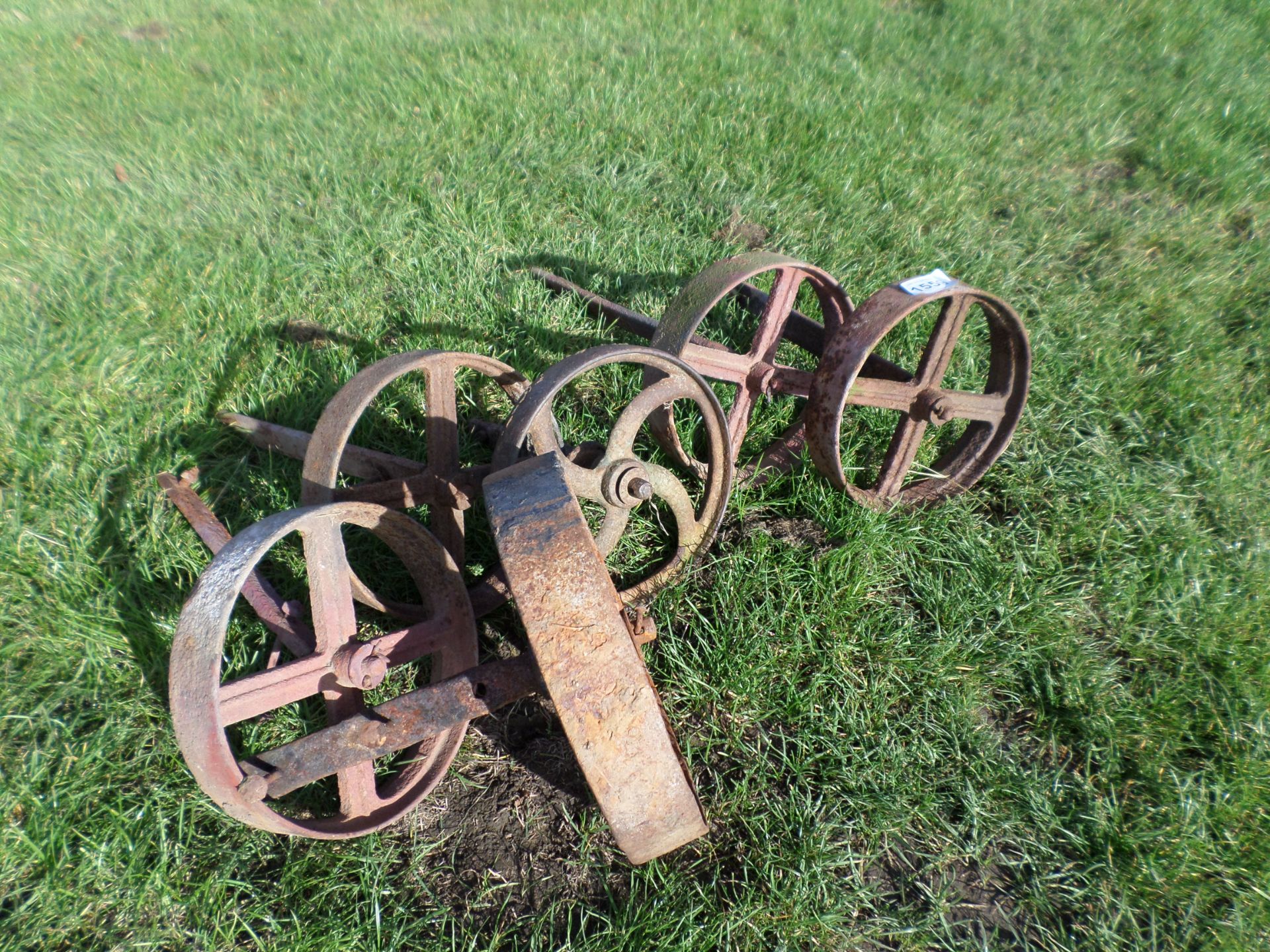 6 cast iron wheels