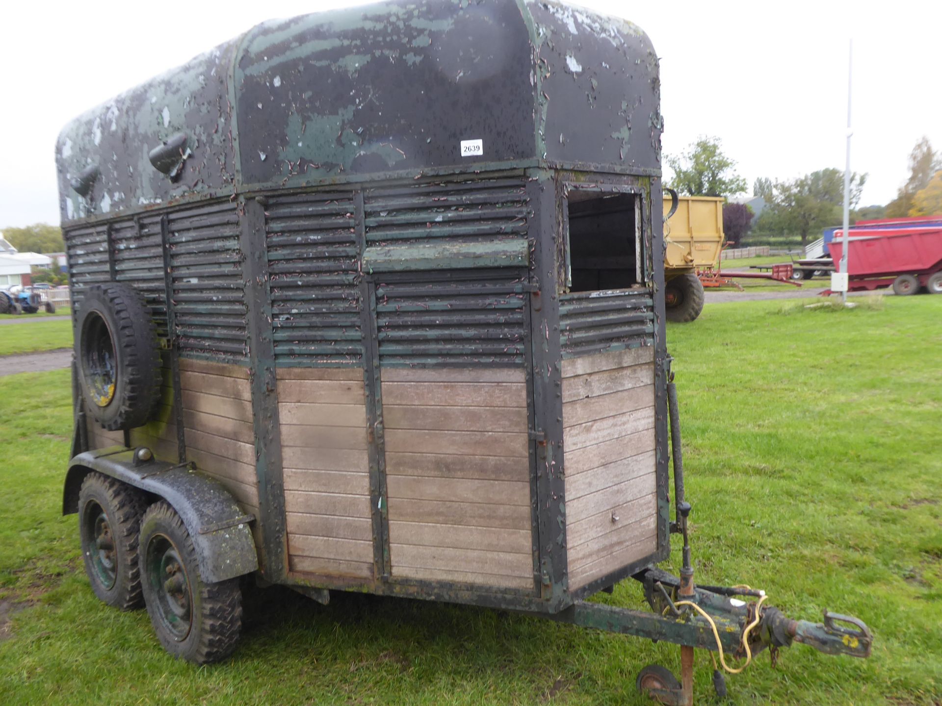 Ward of Easingwold horse trailer. No internal fittings. Needs refurbishment of electrics.