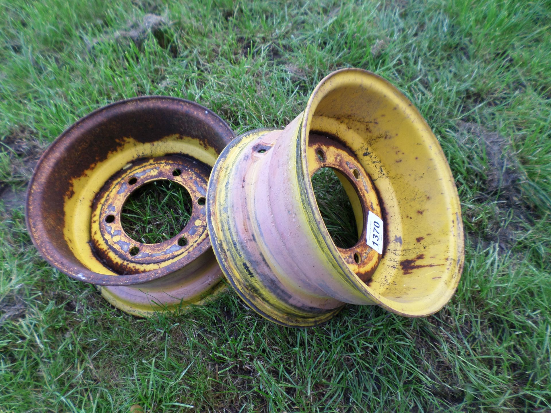 Pair of trailer wheel rims 15.3