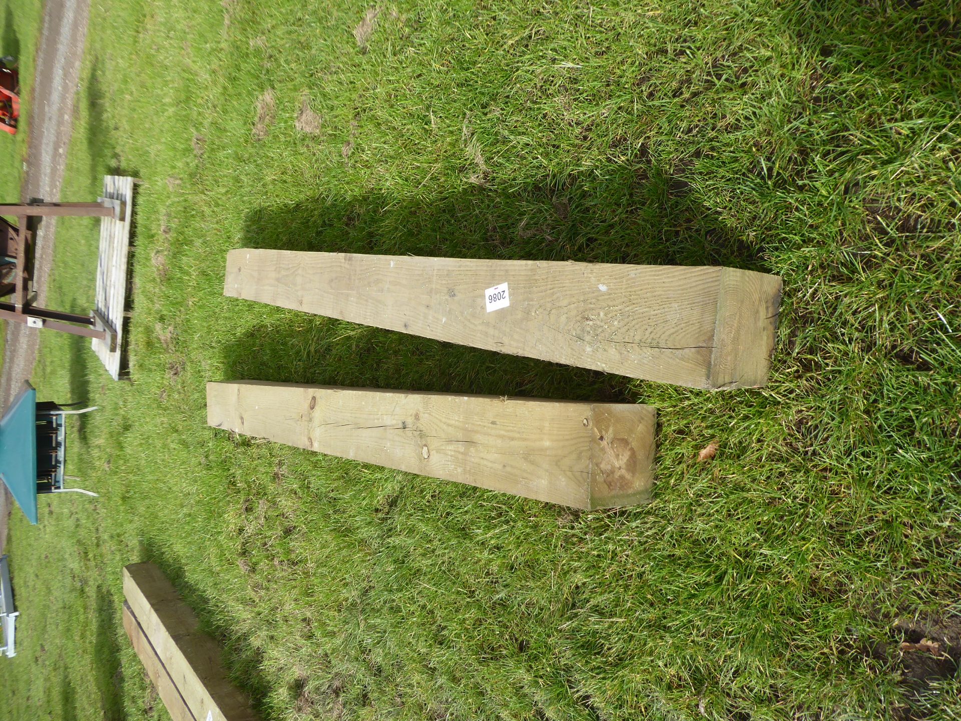 2 x 200mmx200mm tanalised square wooden gate posts