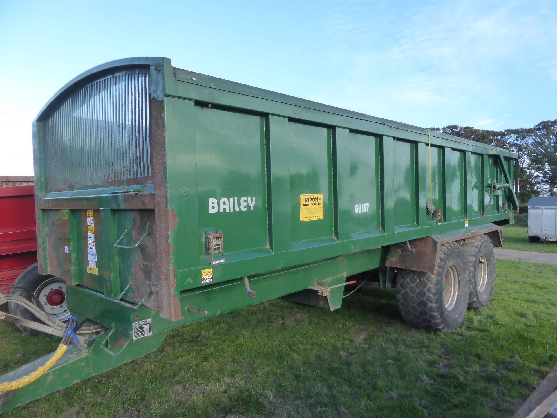 Bailey 15T trailer, air brakes, sheet, 560/60 tyres, hydraulic rear door. 2013