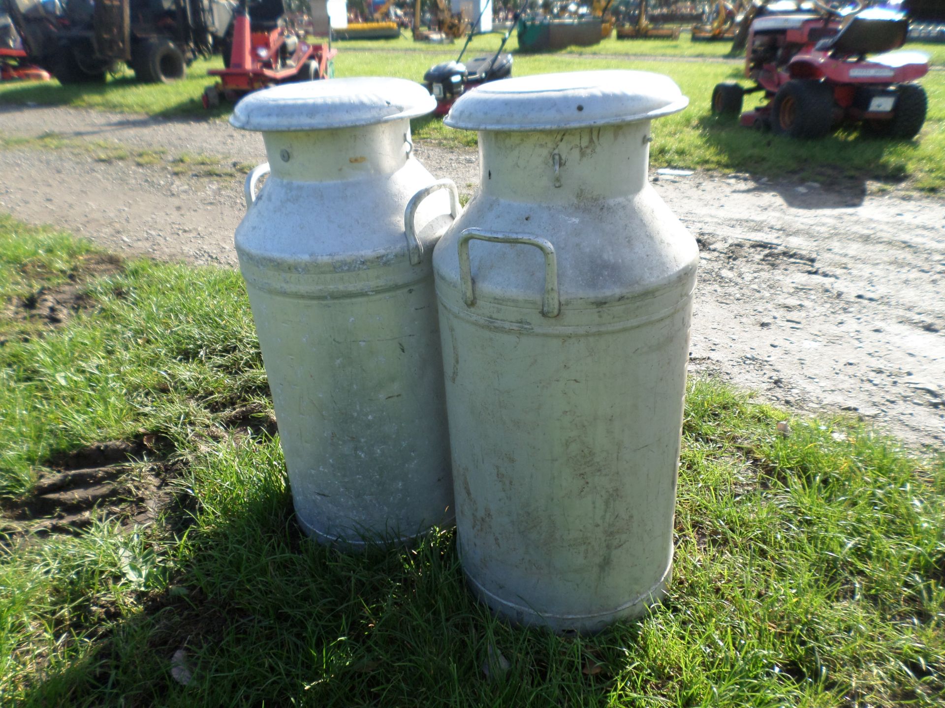 2 milk churns NO VAT