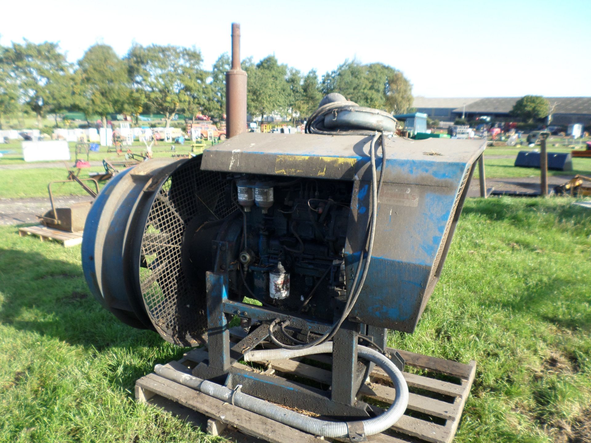 Crop drying fan with Ford engine