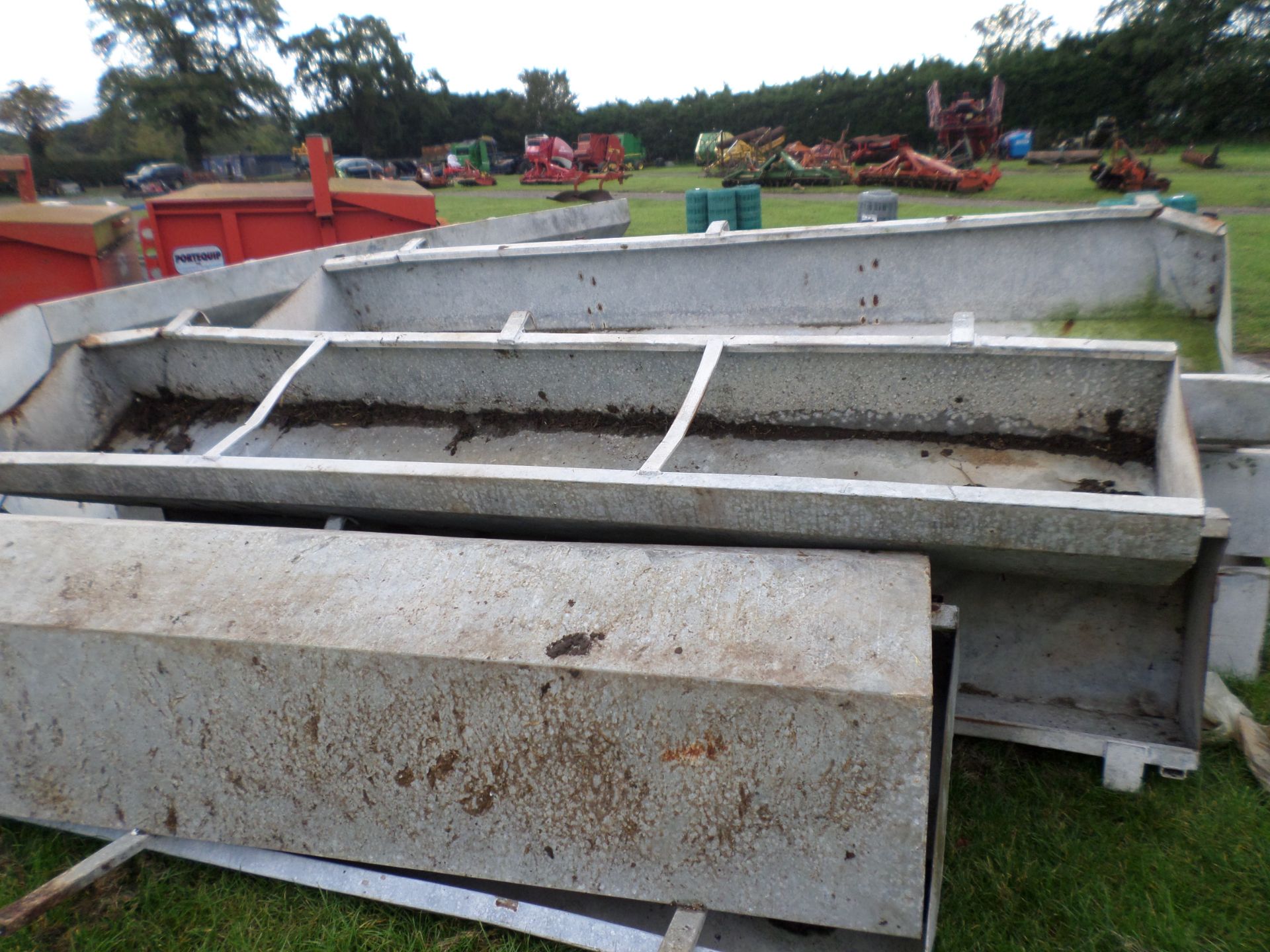 8 x 10ft galvanised feeding troughs NO VAT - Image 3 of 3