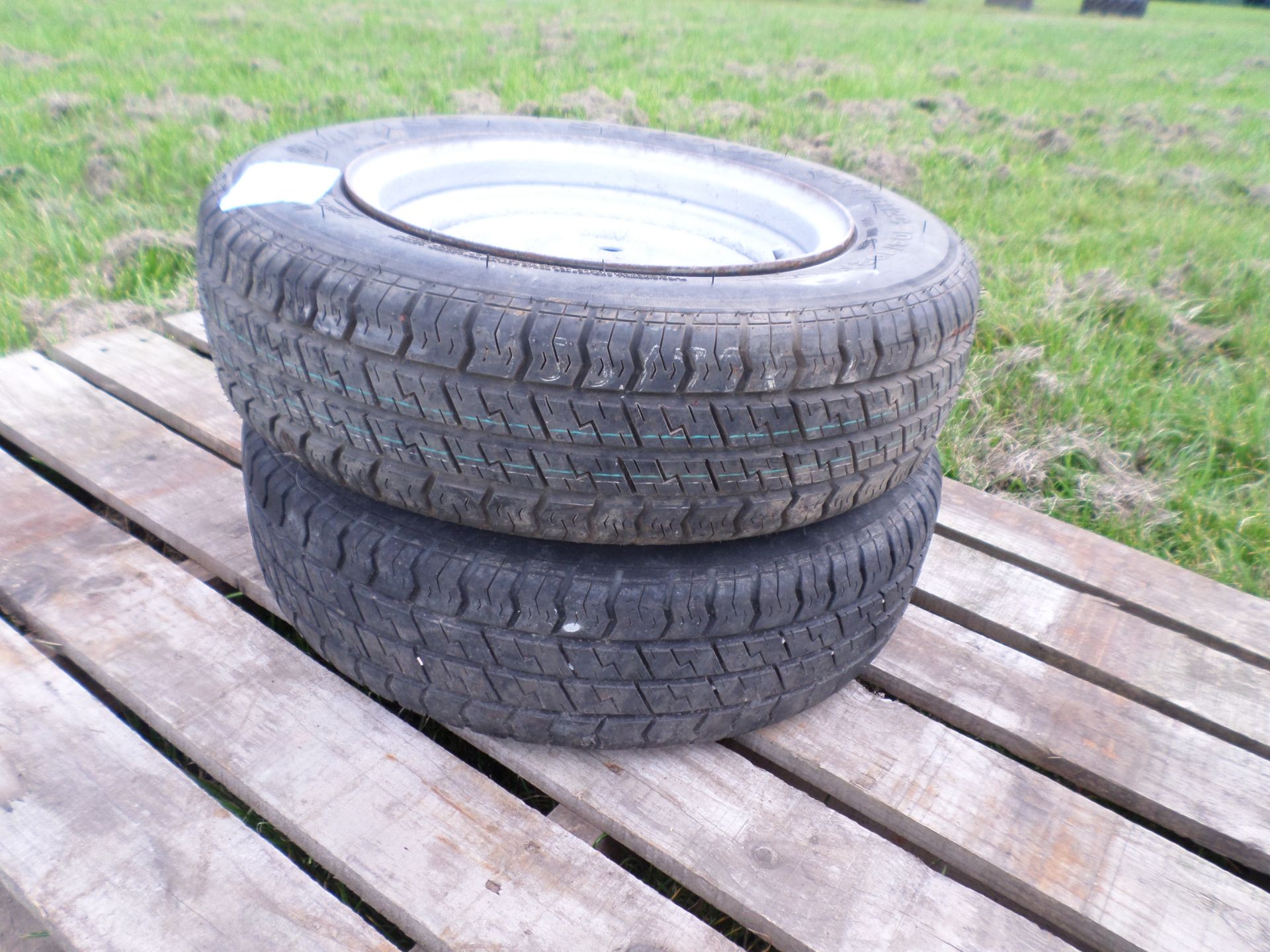 Pair Ifor Williams 12" trailer wheels/tyres