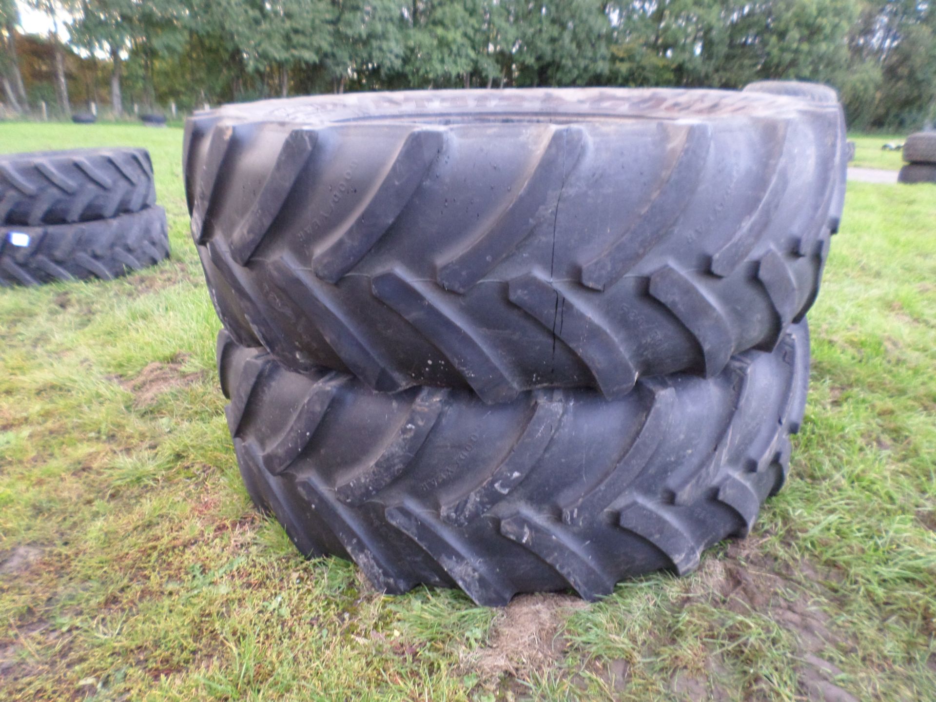 Pair of Goodyear tyres 520/70/38 - Image 2 of 2