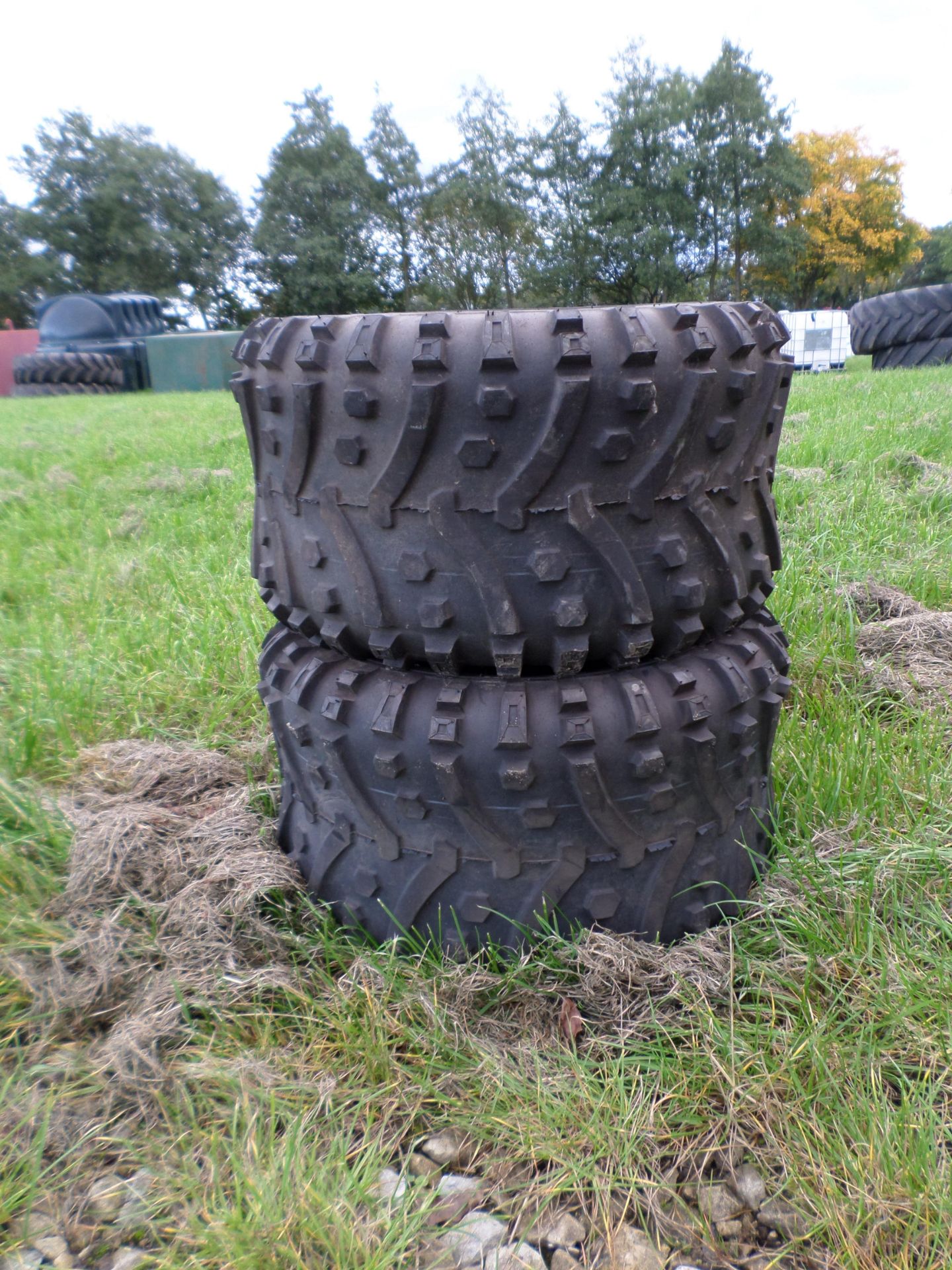 Pair of 22/11/9 quad tyres - Image 2 of 2