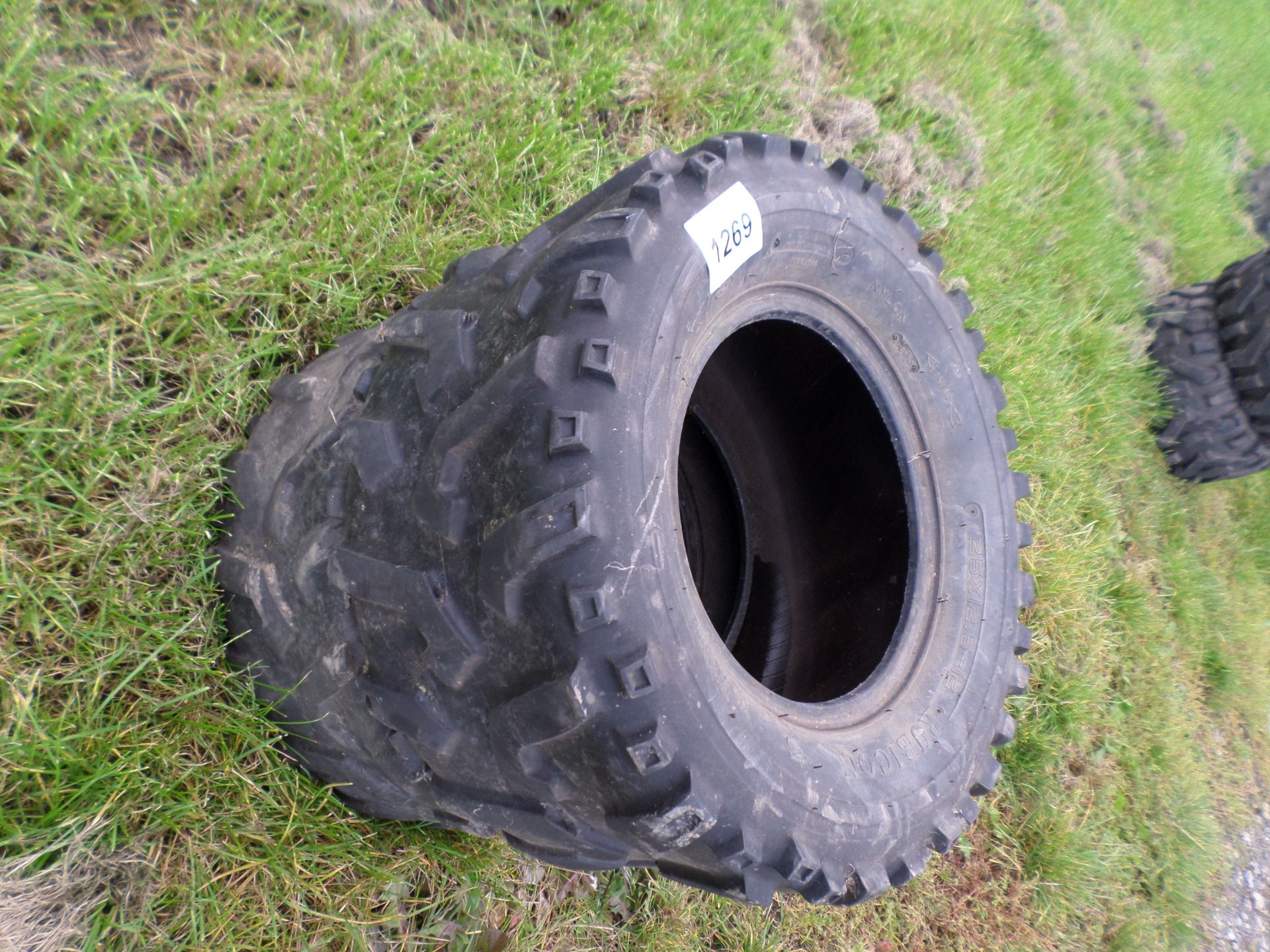 Pair of 25/12.5/12 quad tyres - Image 2 of 2