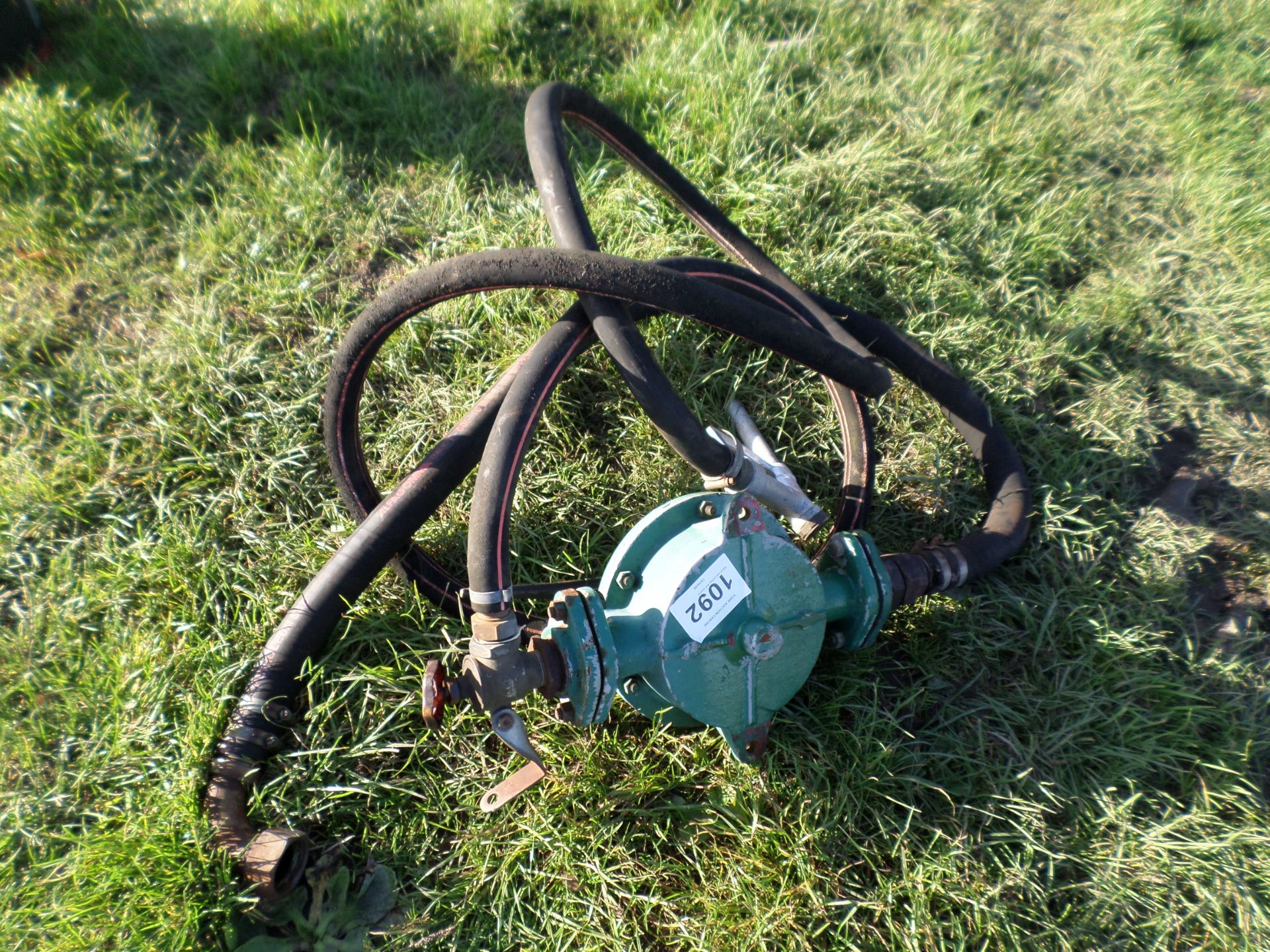 Hand fuel pump and pipes, NO VAT