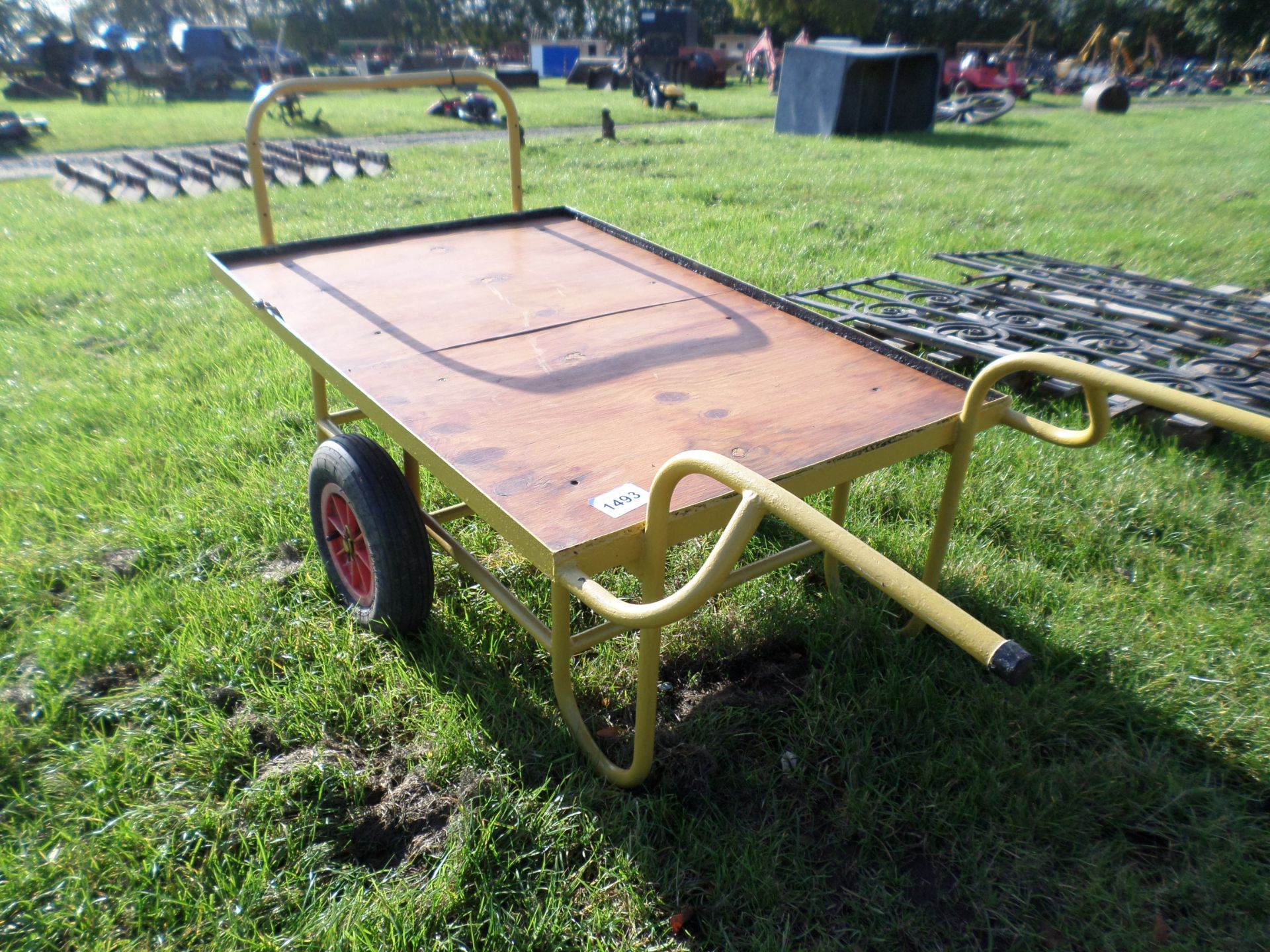 2 wheel market barrow with flat deck 50"x30" NO VAT